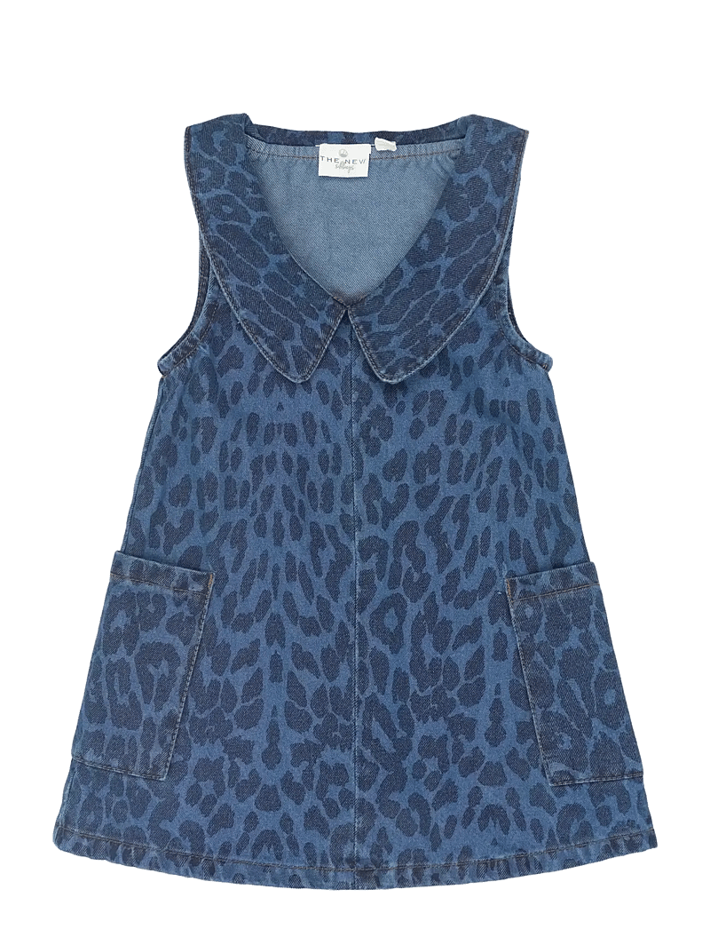 The New - TNSTPearl S_L Denim Dress - varrukateta beebi kleidid - medium blue denim aop - 1