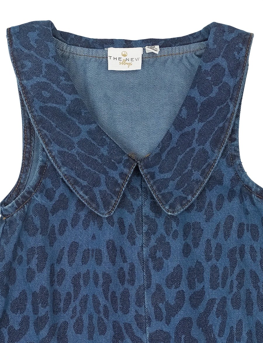 The New - TNSTPearl S_L Denim Dress - Ärmellose babykleider - medium blue denim aop - 4