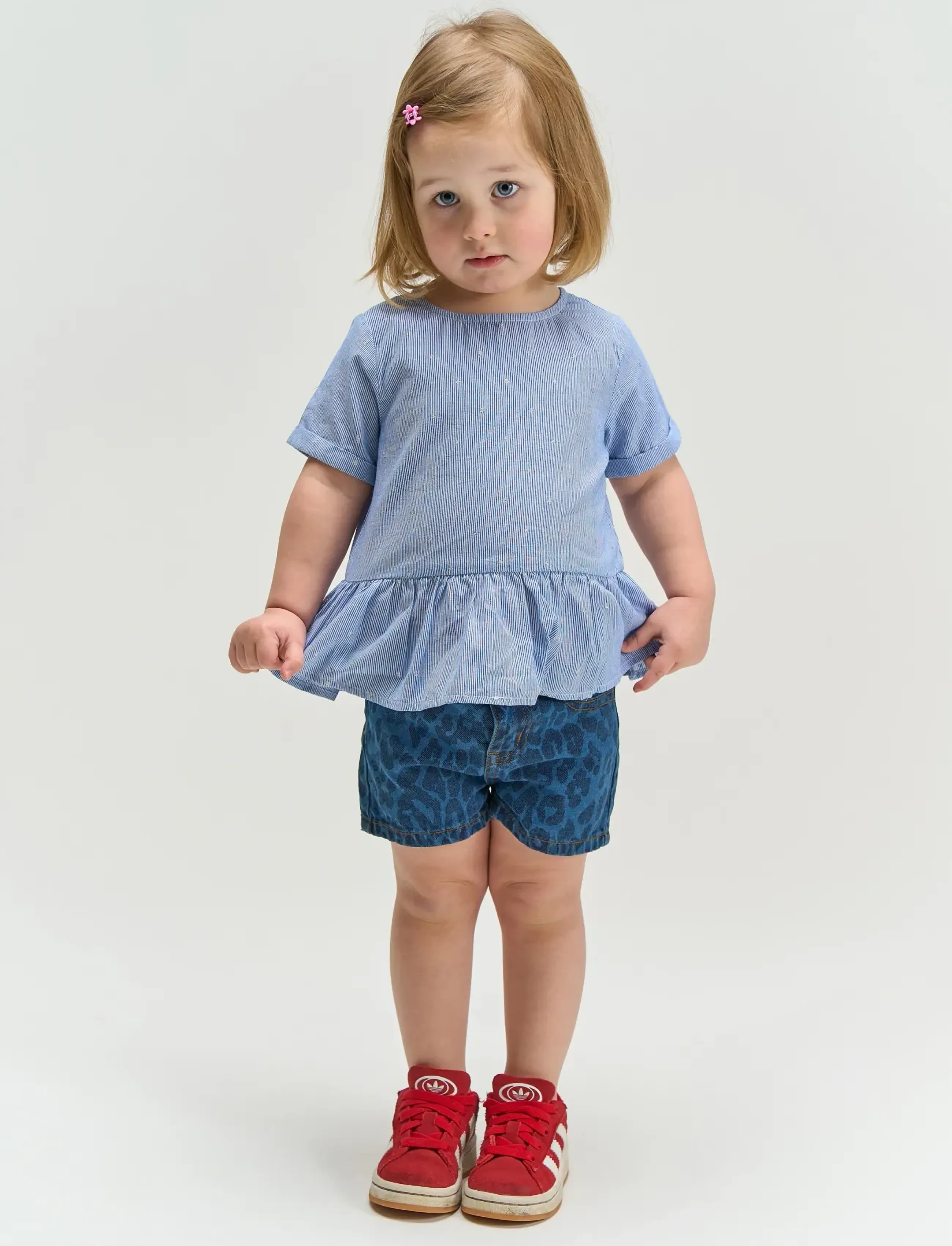 The New TNSTPearl Regular Fit Denim Shorts - Bottoms - MEDIUM BLUE DENIM AOP / blue