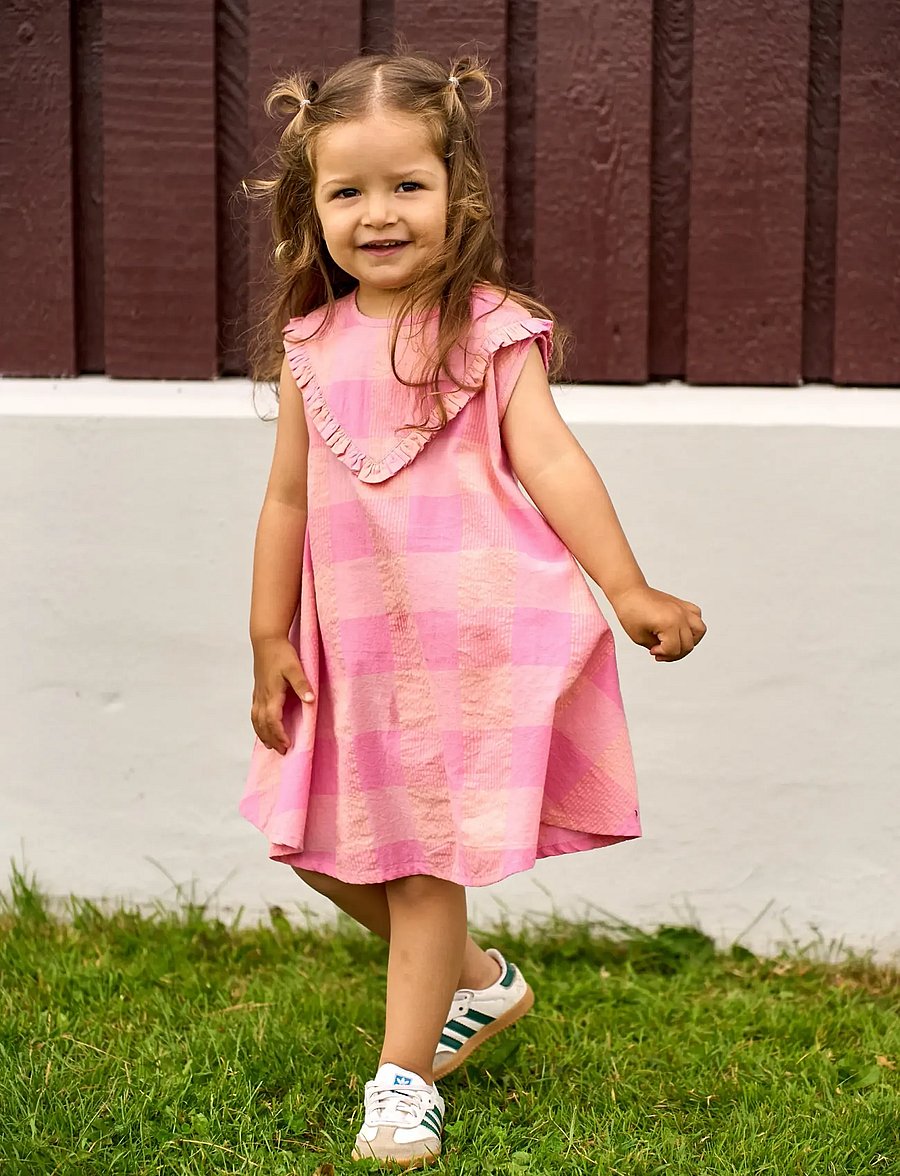 The New - TNSTTassie S_L Dress - ermalausir barnakjólar - cashmere rose checked - 5