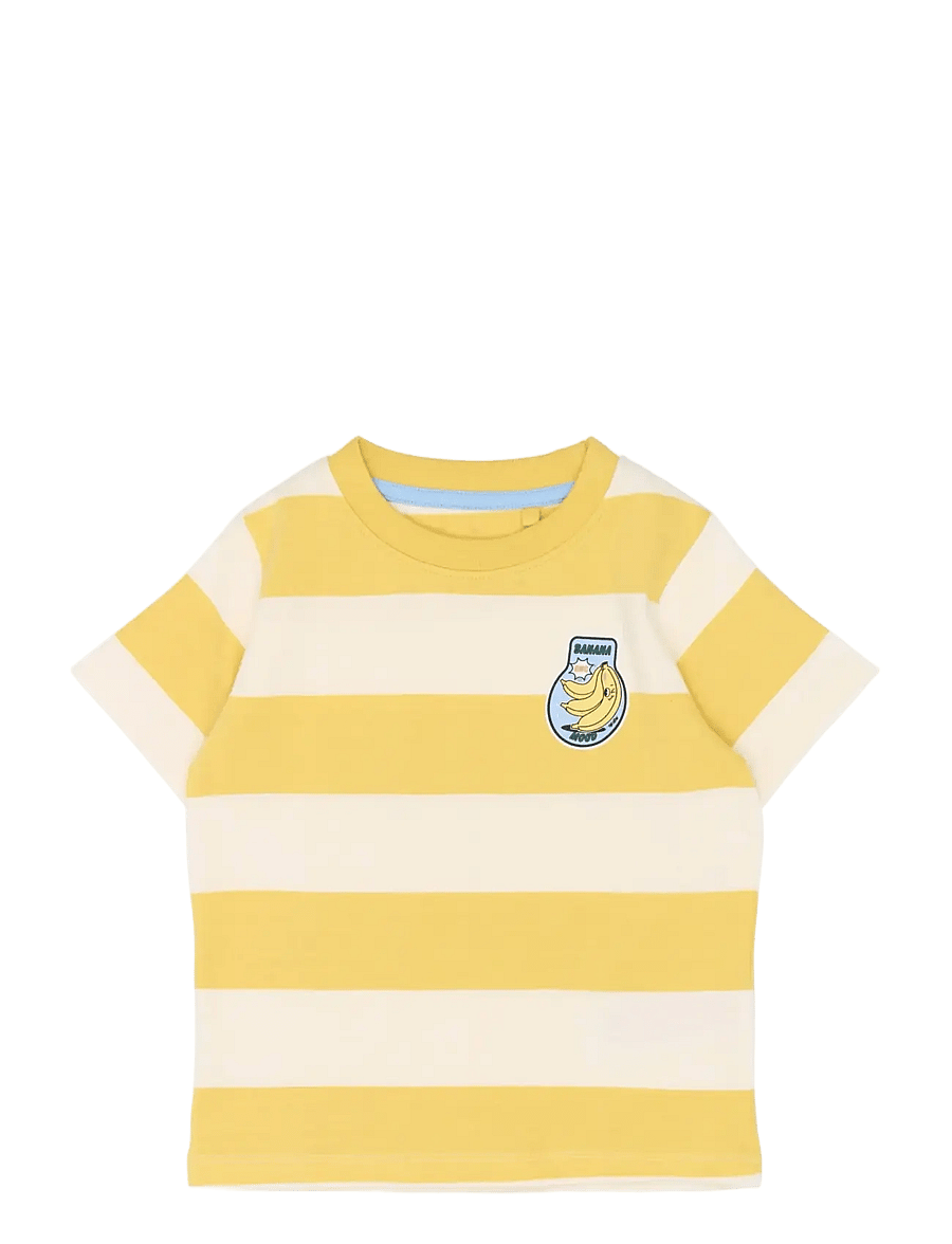 The New - TNSTTrevor OS S_S Tee - t-shirts à manches courtes - cream gold striped - 1