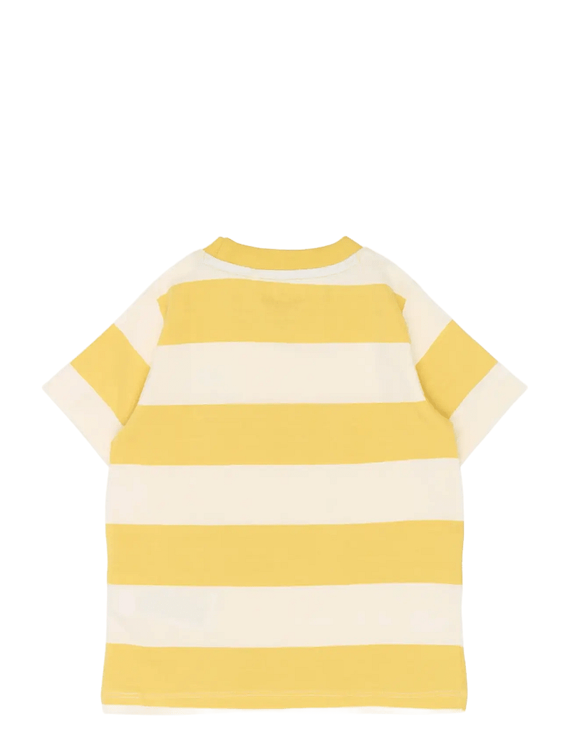 The New - TNSTTrevor OS S_S Tee - kortærmede t-shirts - cream gold striped - 2