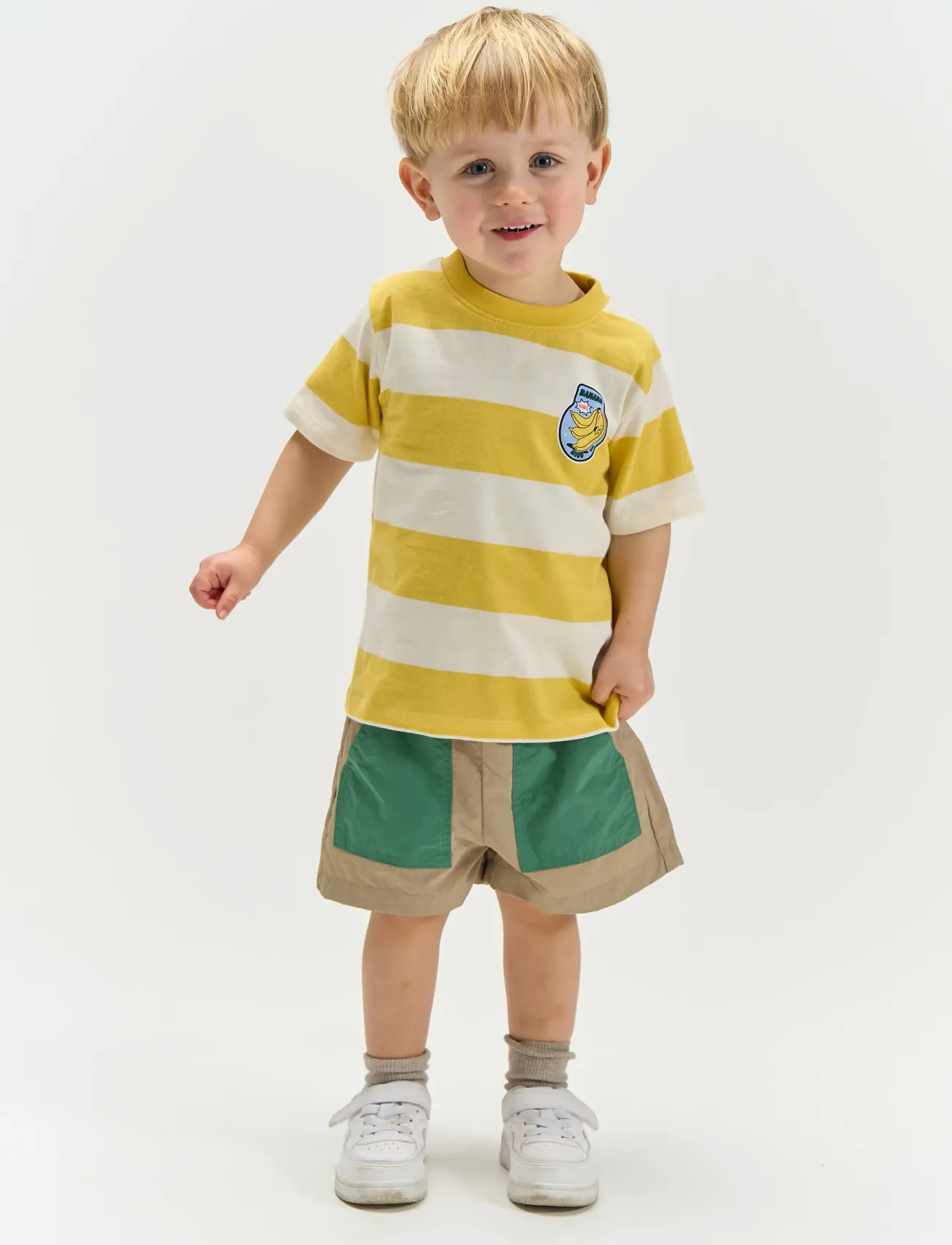 The New - TNSTTrevor OS S_S Tee - t-shirts à manches courtes - cream gold striped - 3