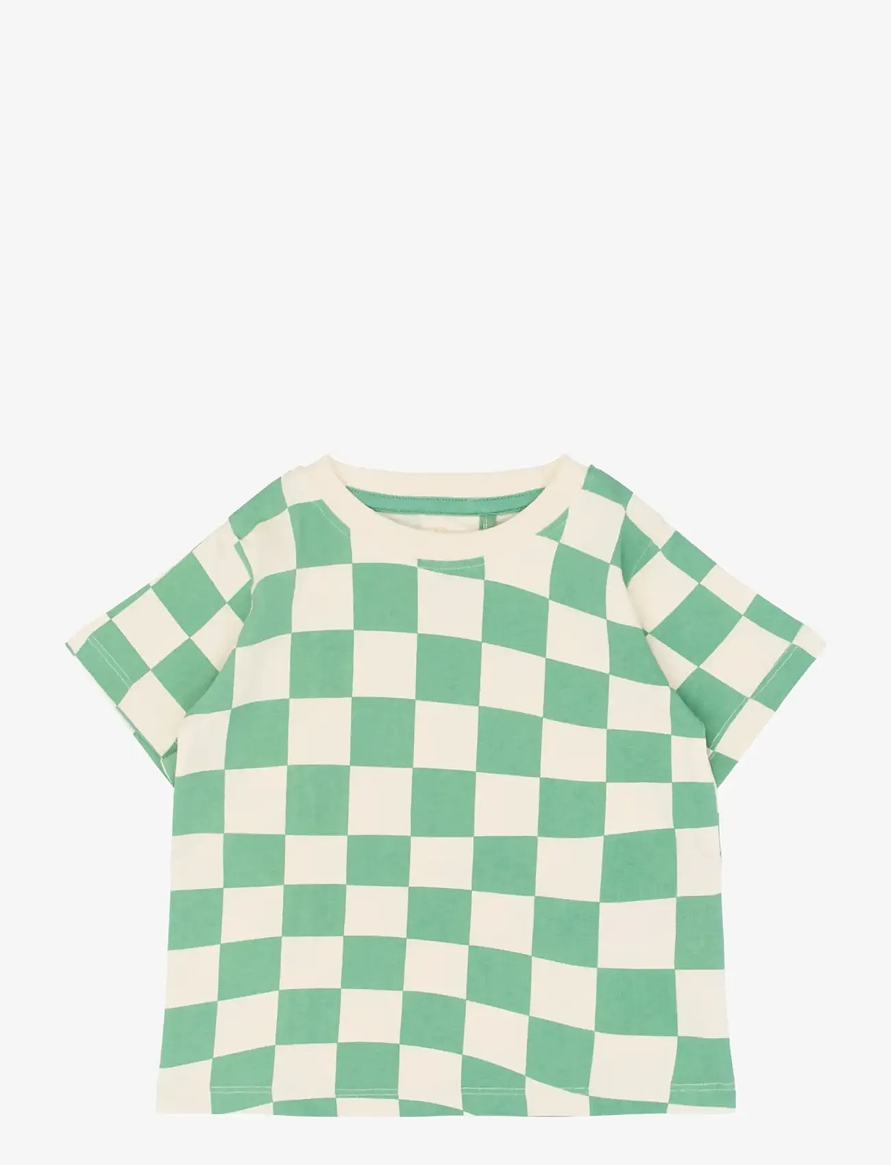 The New - TNSTTino OS S_S Tee - short-sleeved t-shirts - crÉme de menthe check - 1
