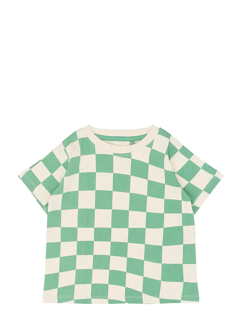 The New - TNSTTino OS S_S Tee - korte mouwen - crÉme de menthe check - 1