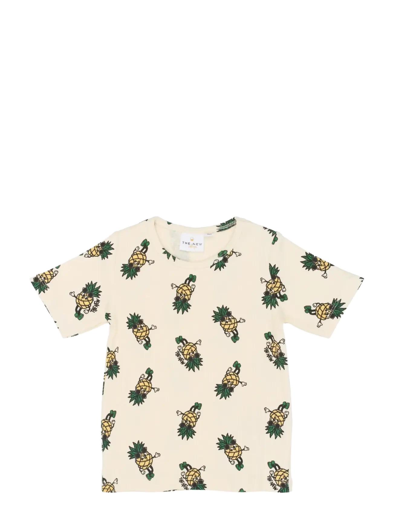 The New TNSTTravis S_S Rib Tee - Inspiration - GARDENIA AOP / cream