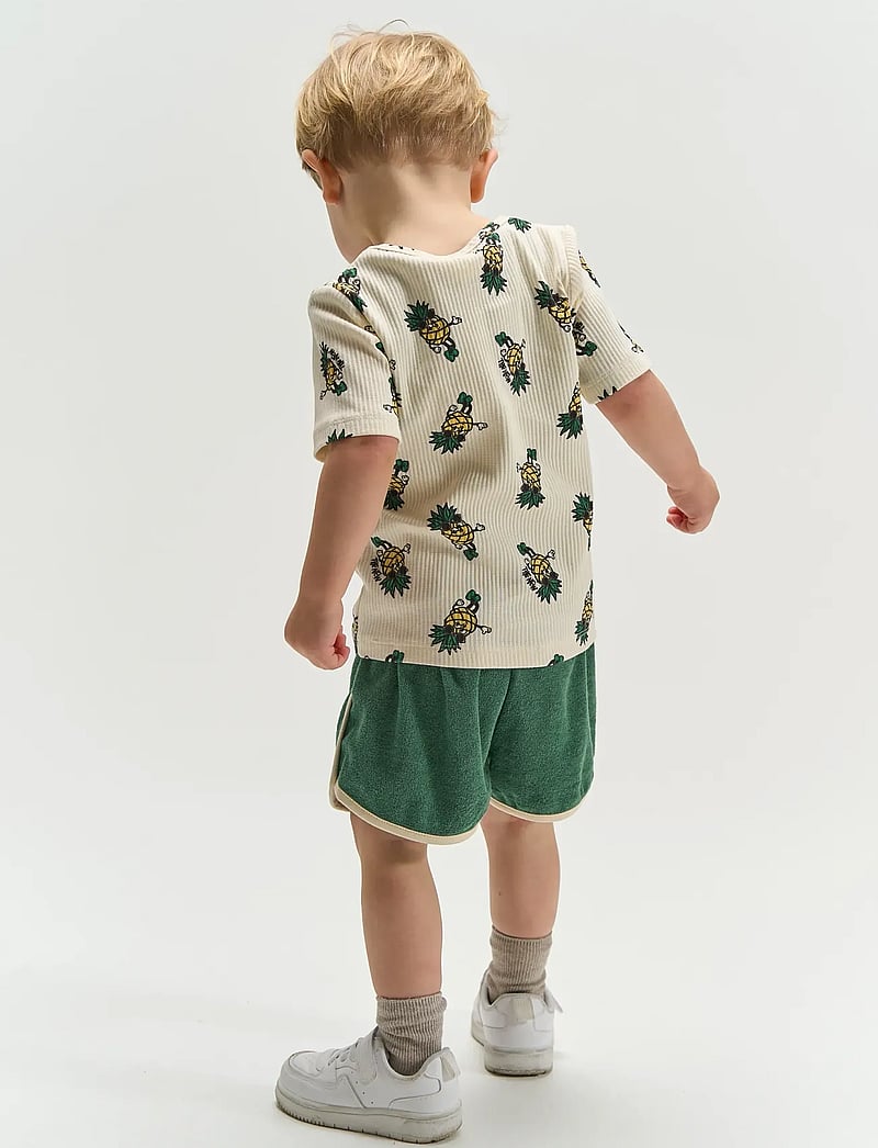 The New - TNSTTravis S_S Rib Tee - short-sleeved t-shirts - gardenia aop - 4