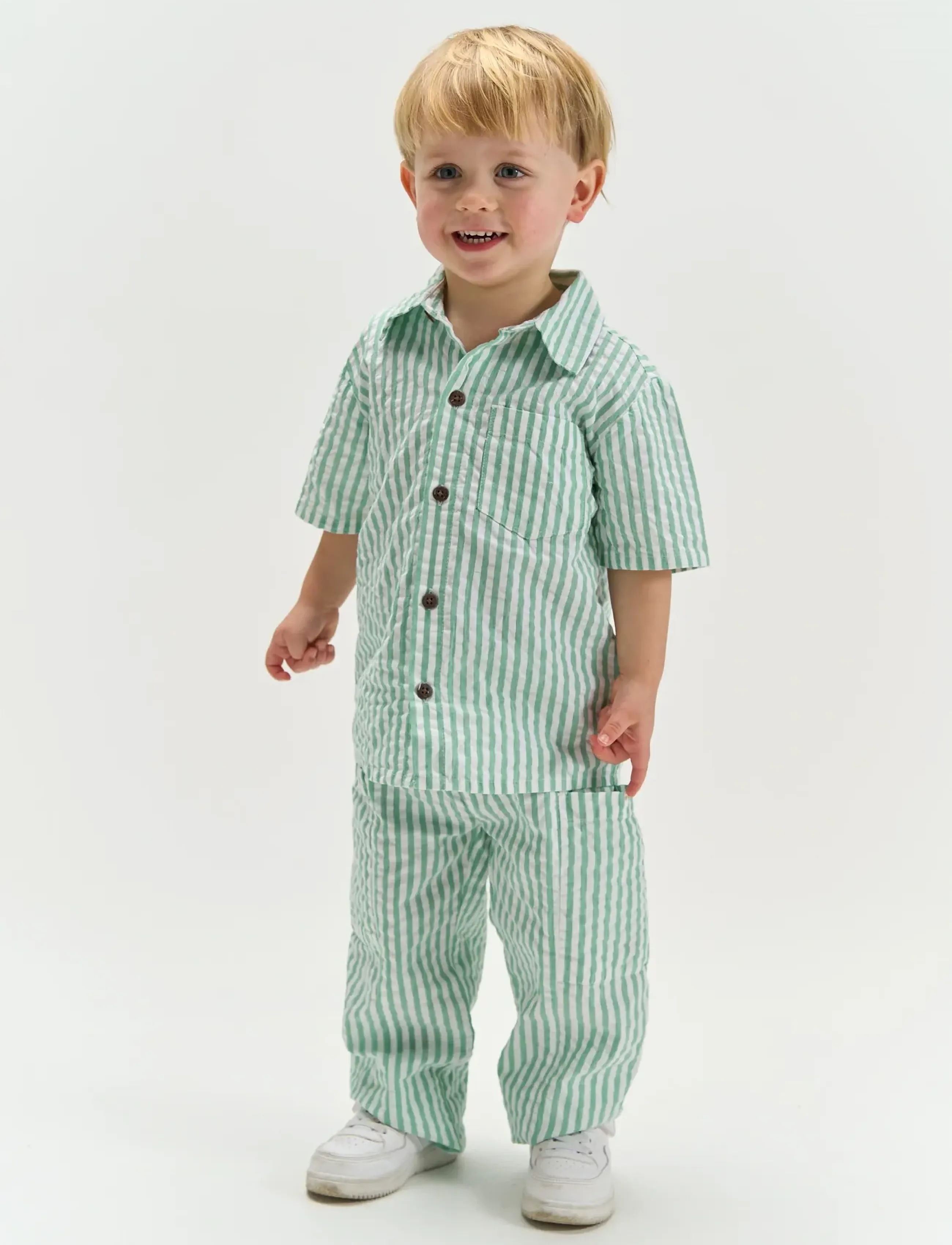 The New TNSTTate S_S Shirt - Oberteile - CRÉME DE MENTHE STRIPED / green