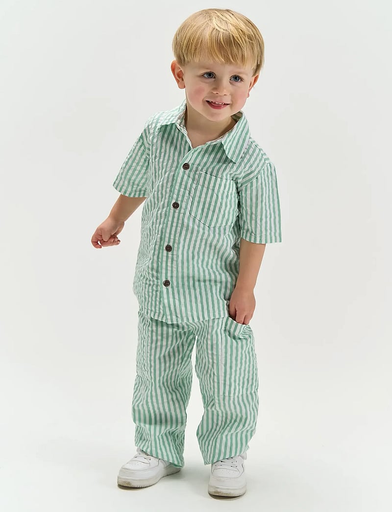 The New - TNSTTate S_S Shirt - kurzärmlige hemden - crÉme de menthe striped - 3