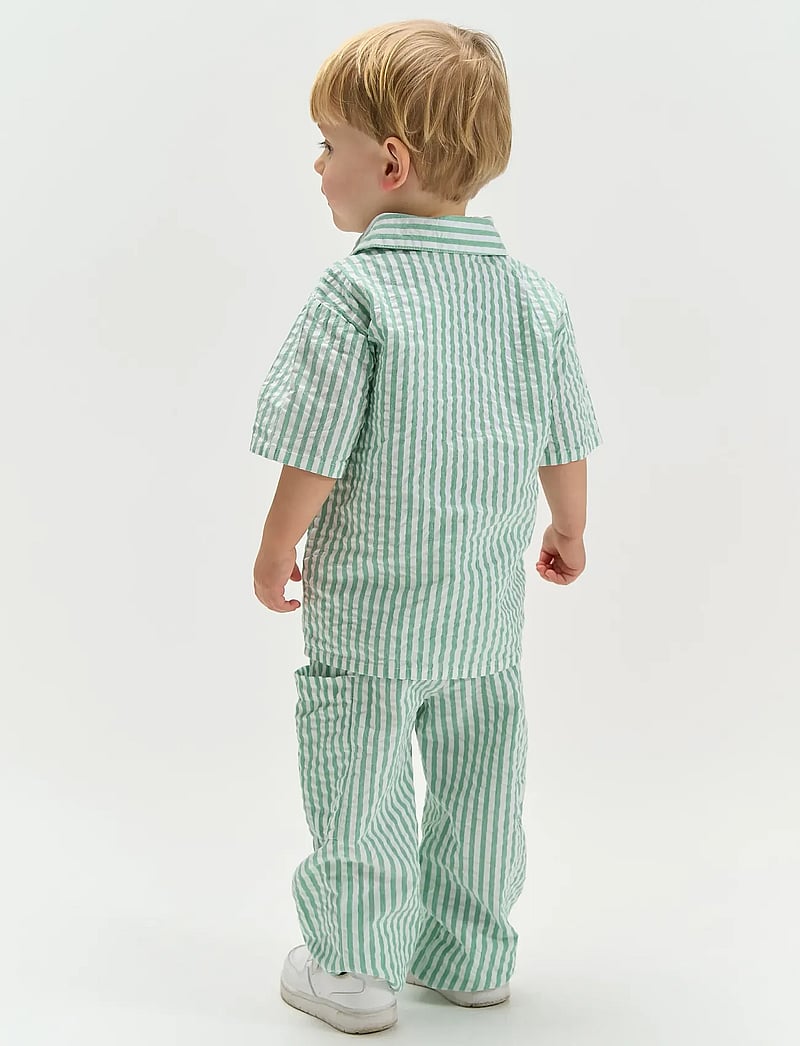 The New - TNSTTate S_S Shirt - kurzärmlige hemden - crÉme de menthe striped - 4
