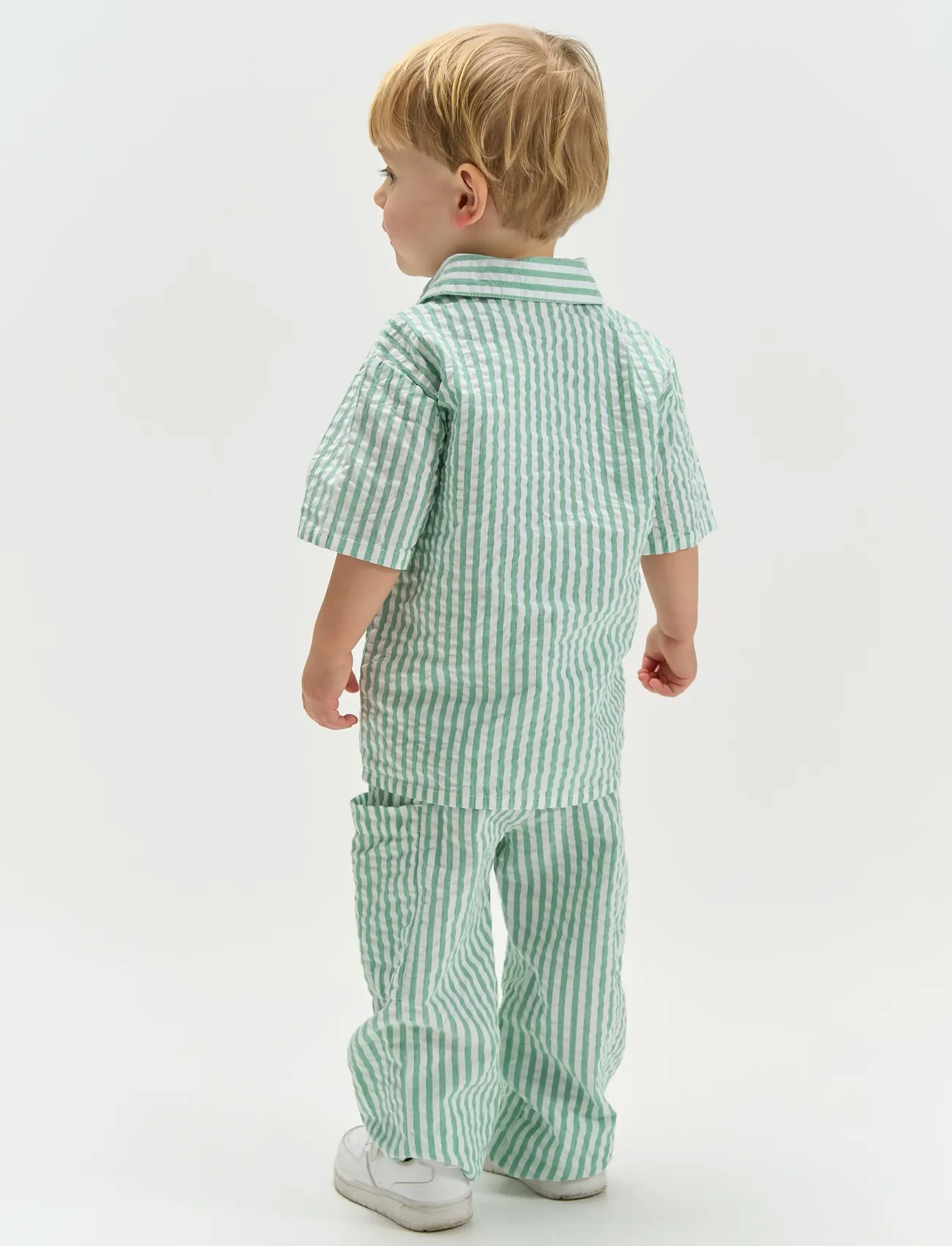 The New - TNSTTate S_S Shirt - kurzärmlige hemden - crÉme de menthe striped - 4