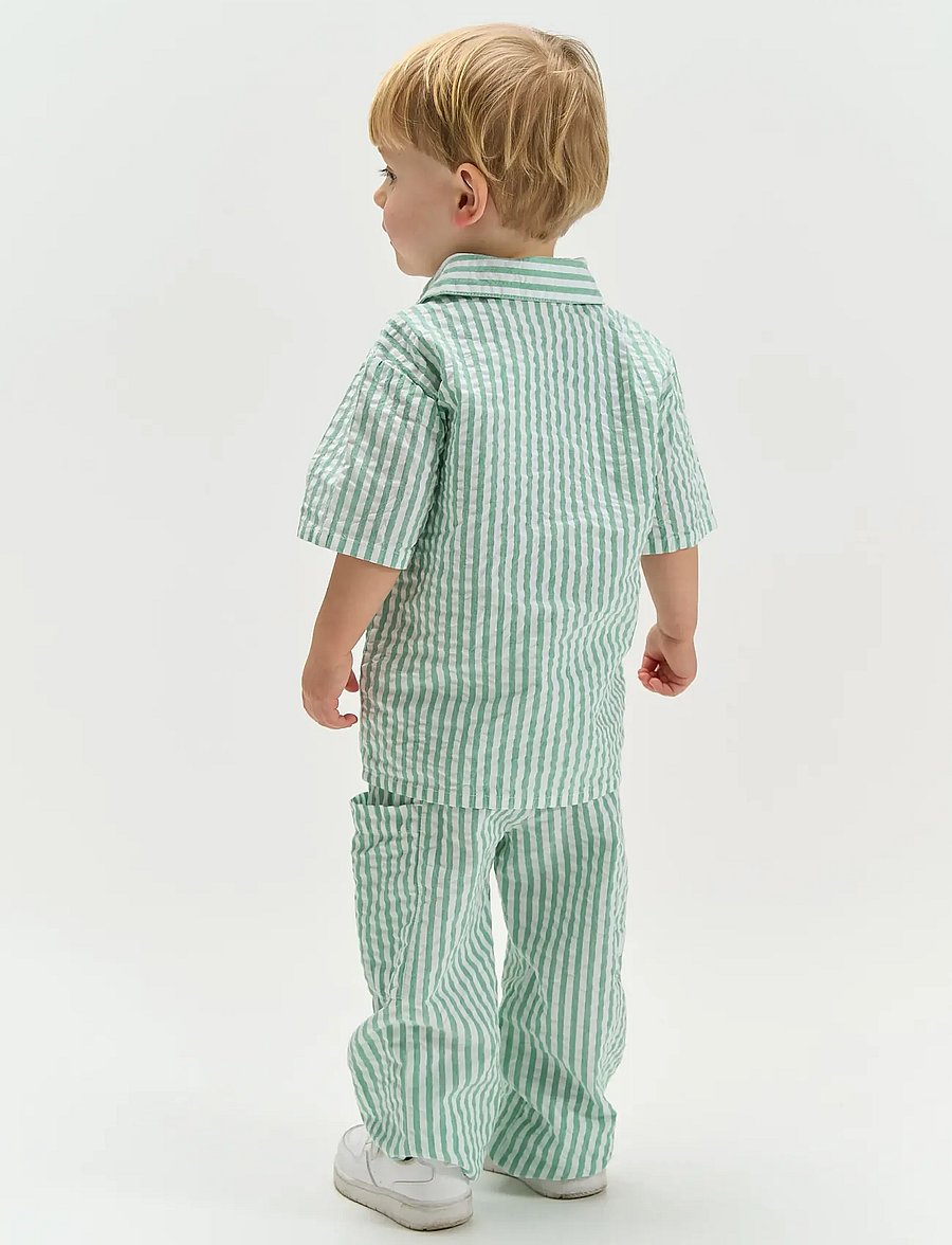 The New - TNSTTate S_S Shirt - kurzärmlige hemden - crÉme de menthe striped - 4