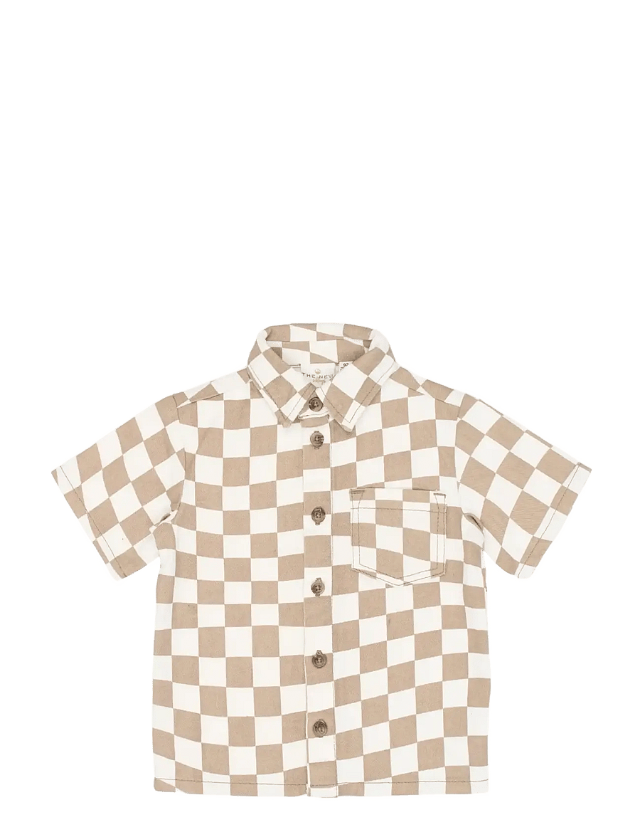 The New - TNSTTwill S_S Shirt - lühikeste varrukatega särgid - humus check - 1