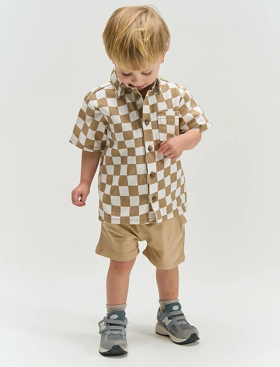 The New - TNSTTwill S_S Shirt - lühikeste varrukatega särgid - humus check - 0