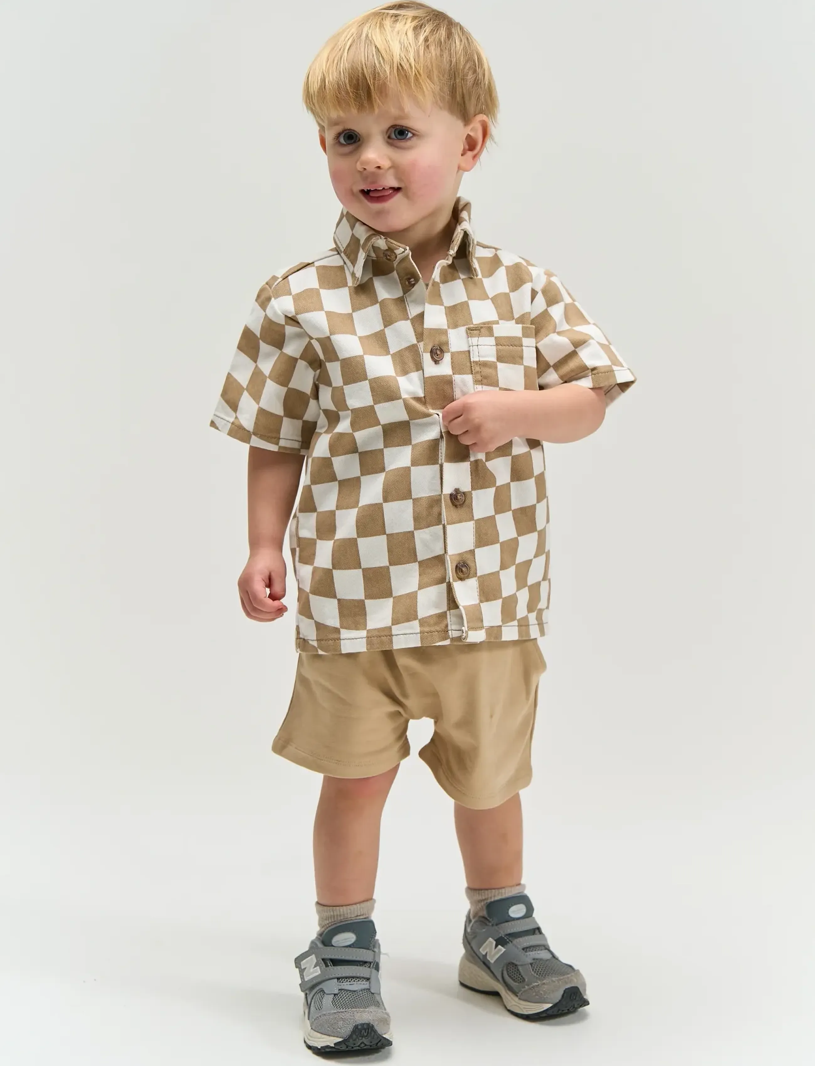 The New - TNSTTwill S_S Shirt - lühikeste varrukatega särgid - humus check - 3