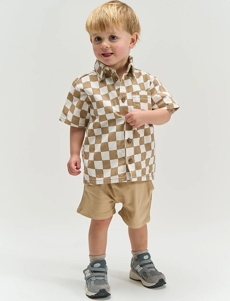 The New - TNSTTwill S_S Shirt - lühikeste varrukatega särgid - humus check - 3