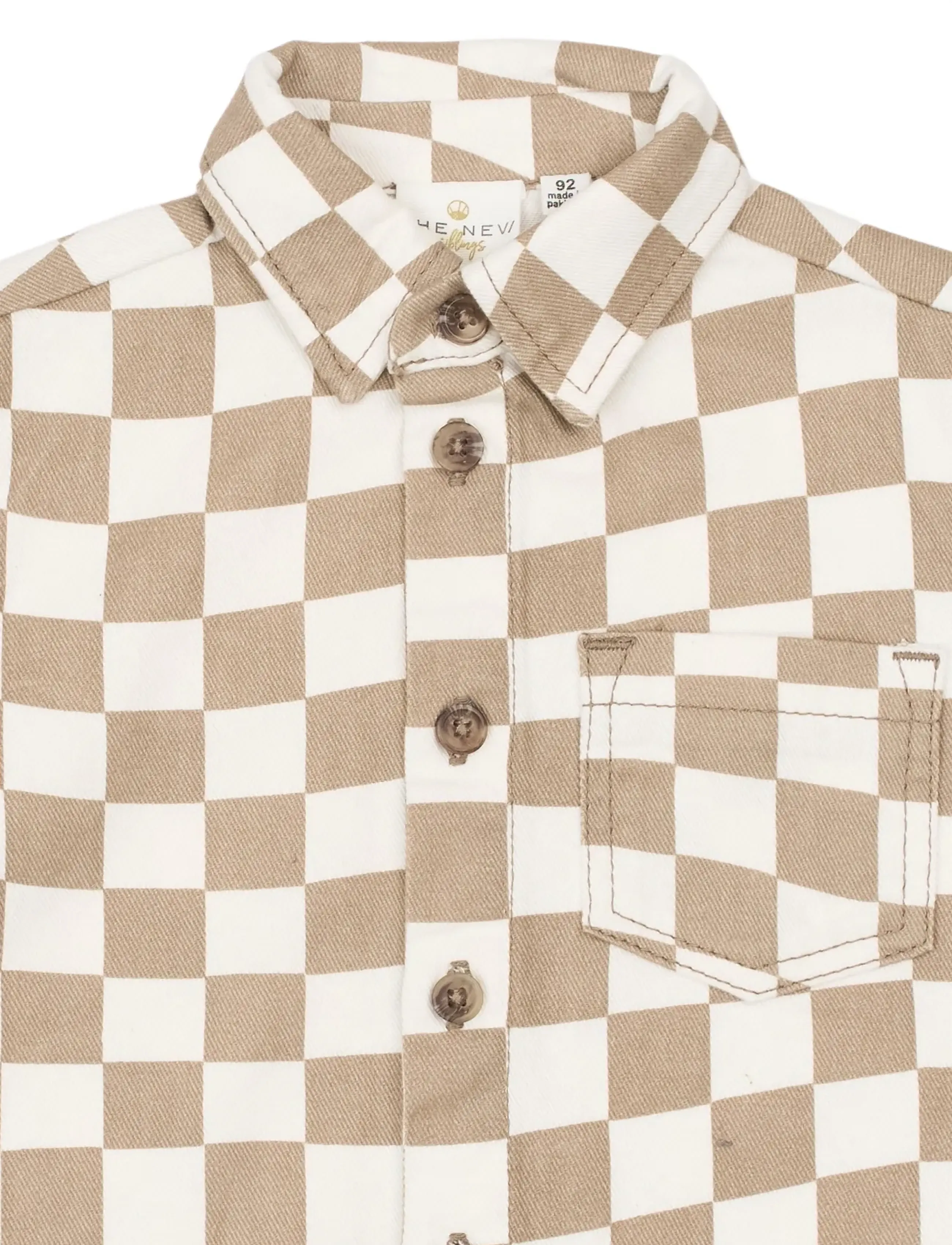 The New - TNSTTwill S_S Shirt - lühikeste varrukatega särgid - humus check - 5