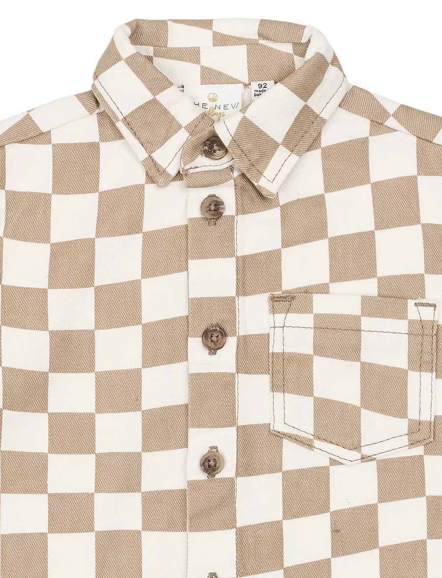 The New - TNSTTwill S_S Shirt - lühikeste varrukatega särgid - humus check - 5