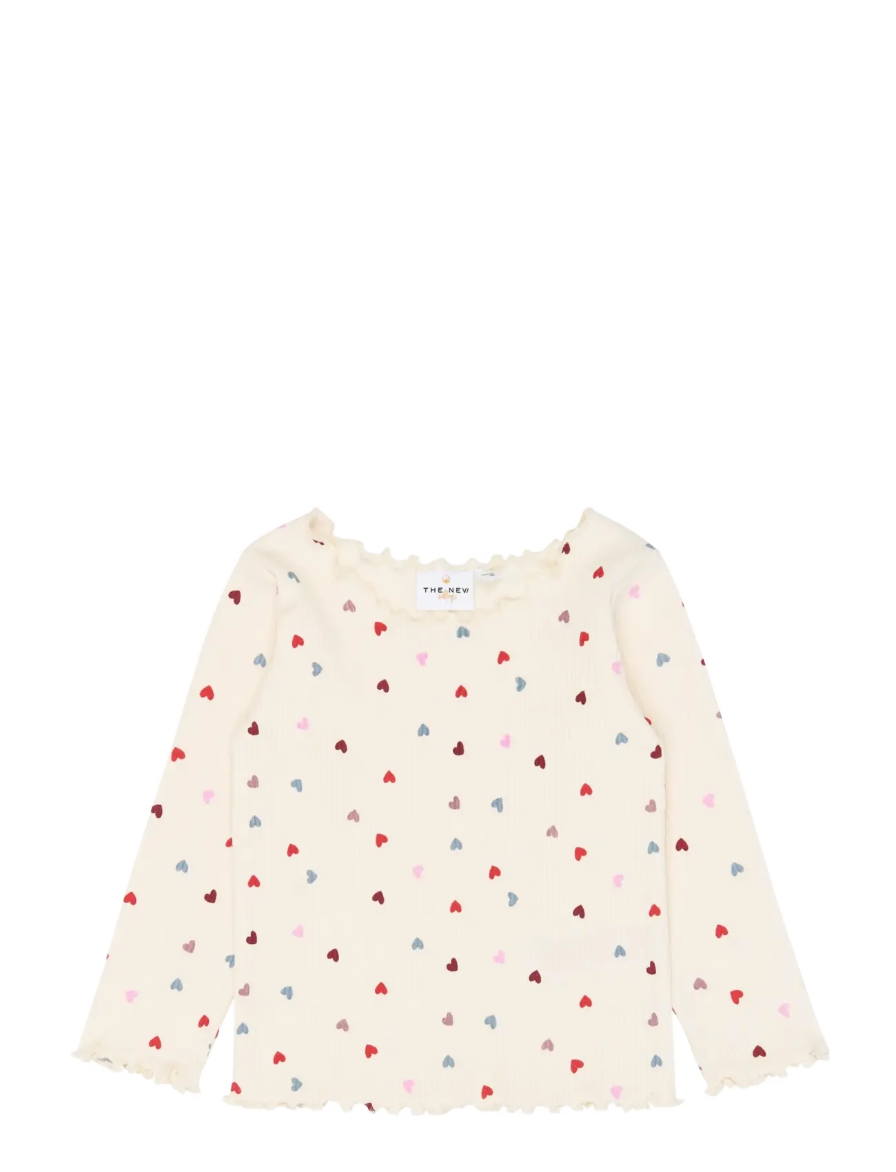 The New TNSTVera L_S Rib Tee - Baby 44-92 - GARDENIA AOP / cream