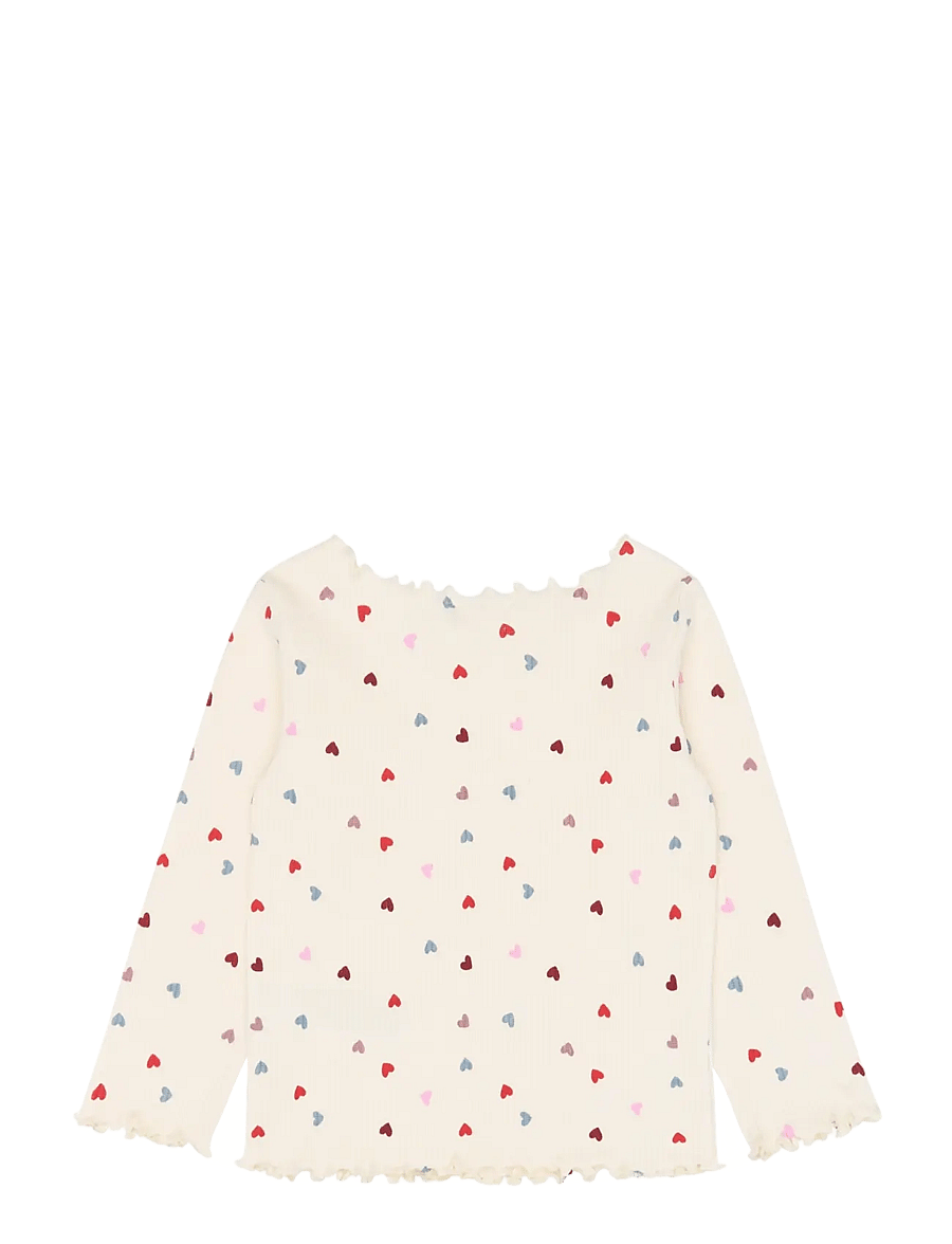 The New - TNSTVera L_S Rib Tee - langärmelig - gardenia aop - 2