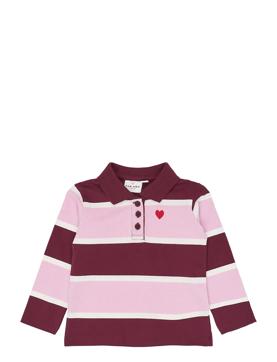 The New - TNSTVidalia L_S Pique Polo - langärmelig poloshirt - burgundy striped tn - 1