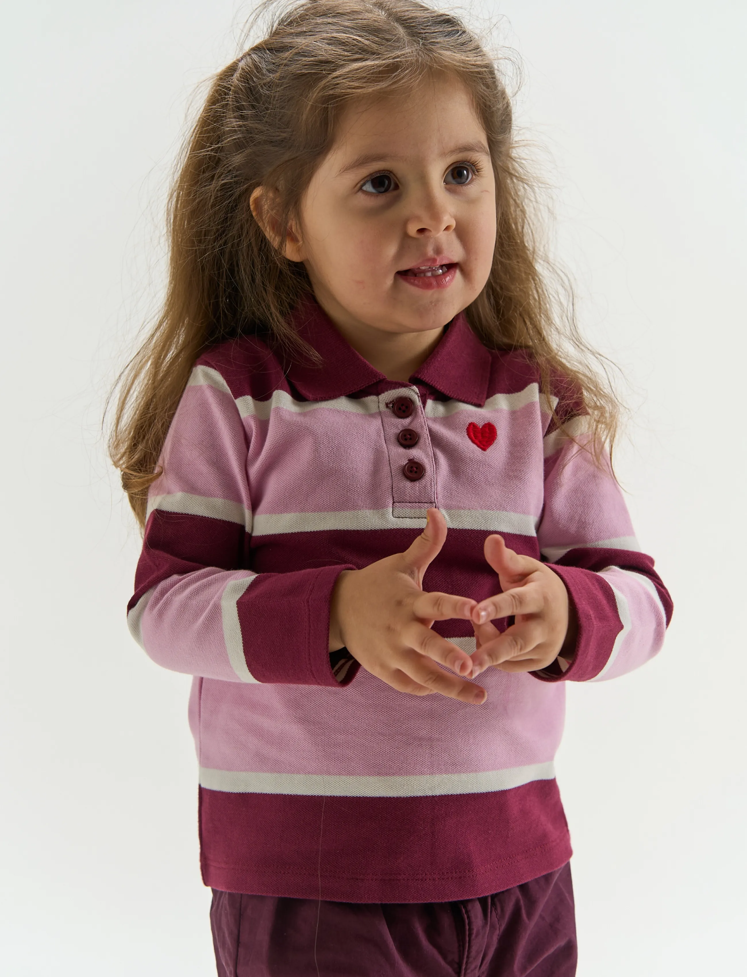 The New - TNSTVidalia L_S Pique Polo - langärmelig poloshirt - burgundy striped tn - 3