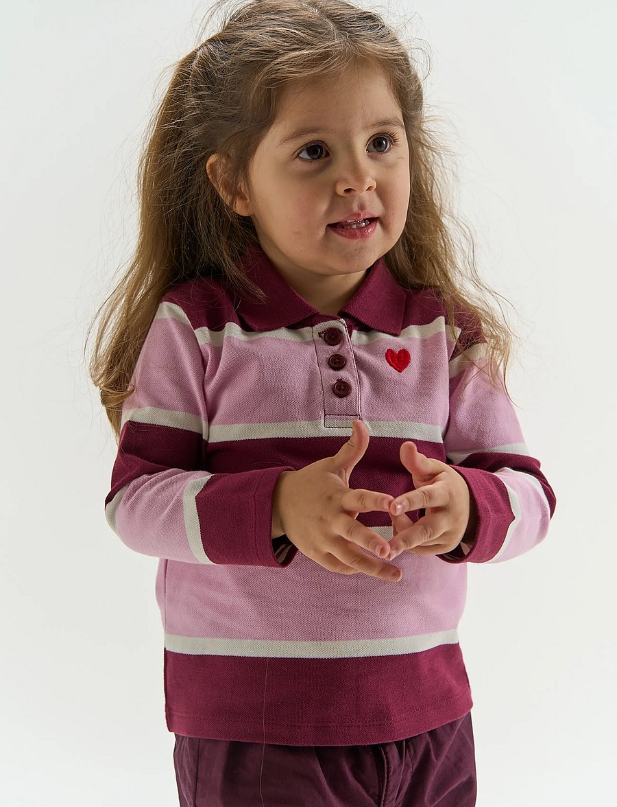 The New - TNSTVidalia L_S Pique Polo - langärmelig poloshirt - burgundy striped tn - 3