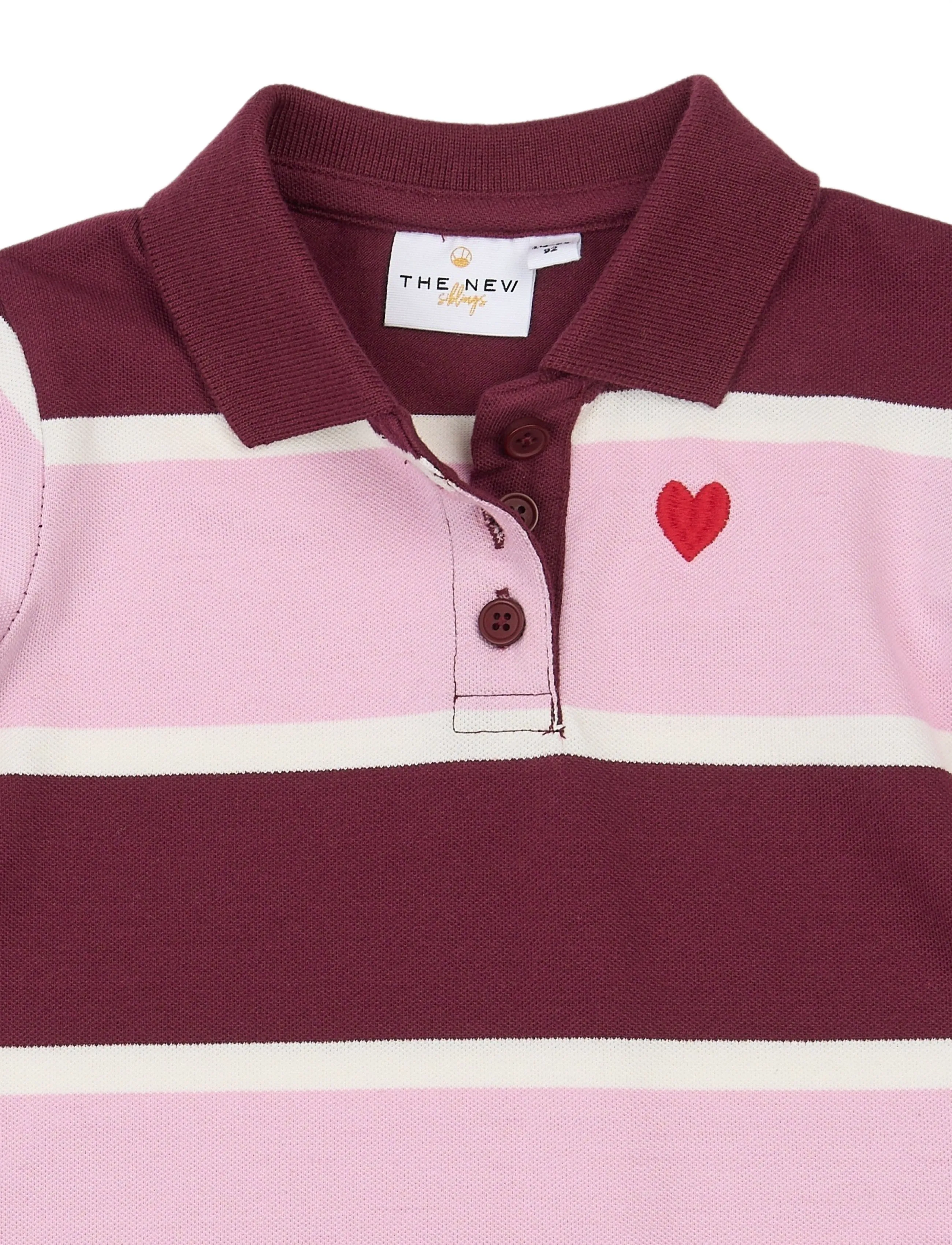 The New - TNSTVidalia L_S Pique Polo - langärmelig poloshirt - burgundy striped tn - 4