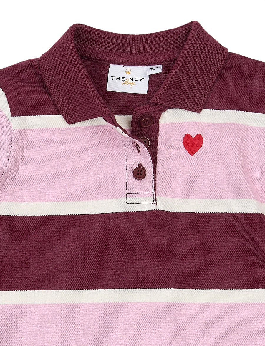 The New - TNSTVidalia L_S Pique Polo - langärmelig poloshirt - burgundy striped tn - 4