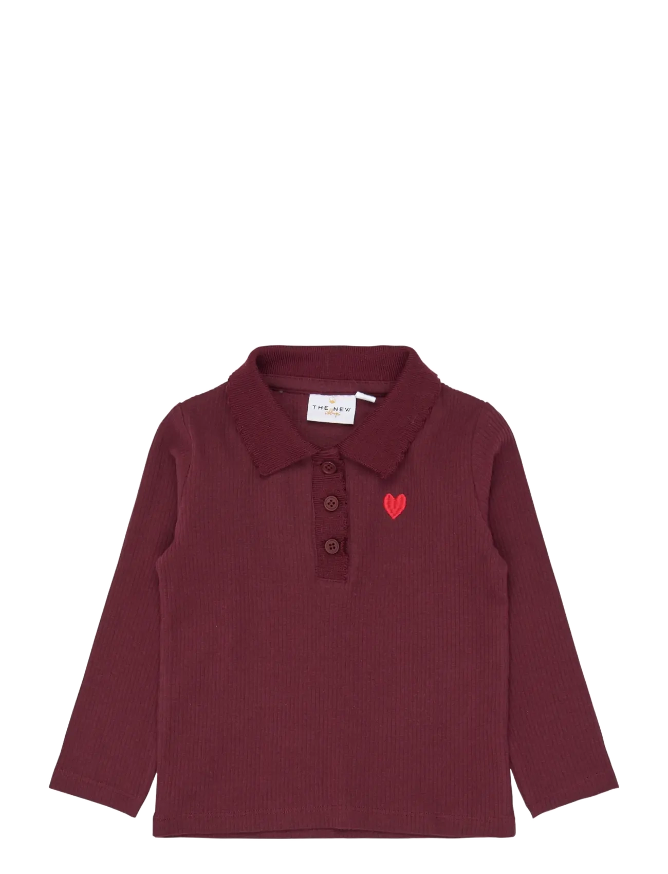 The New - TNSTVernina L_S Rib Polo - langärmelig poloshirt - burgundy tn - 1