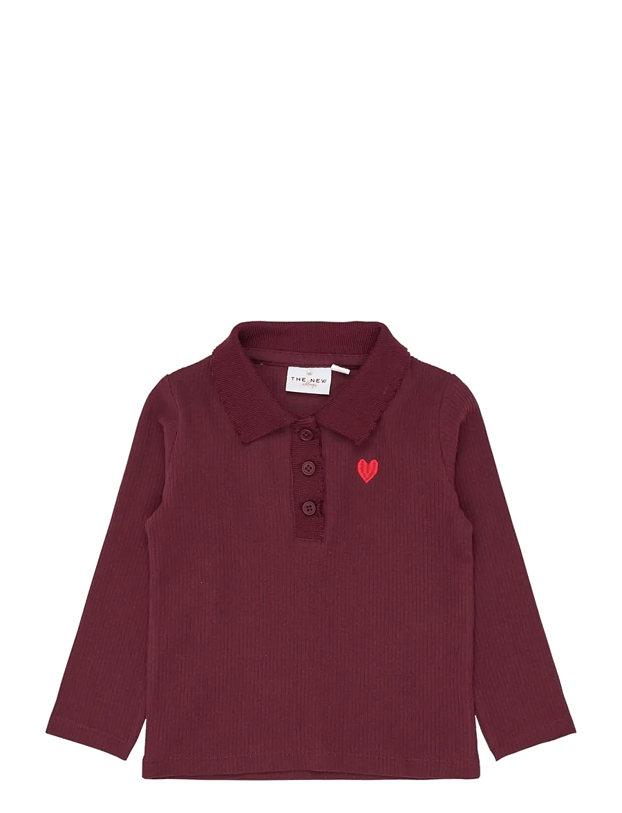 The New - TNSTVernina L_S Rib Polo - langärmelig poloshirt - burgundy tn - 1