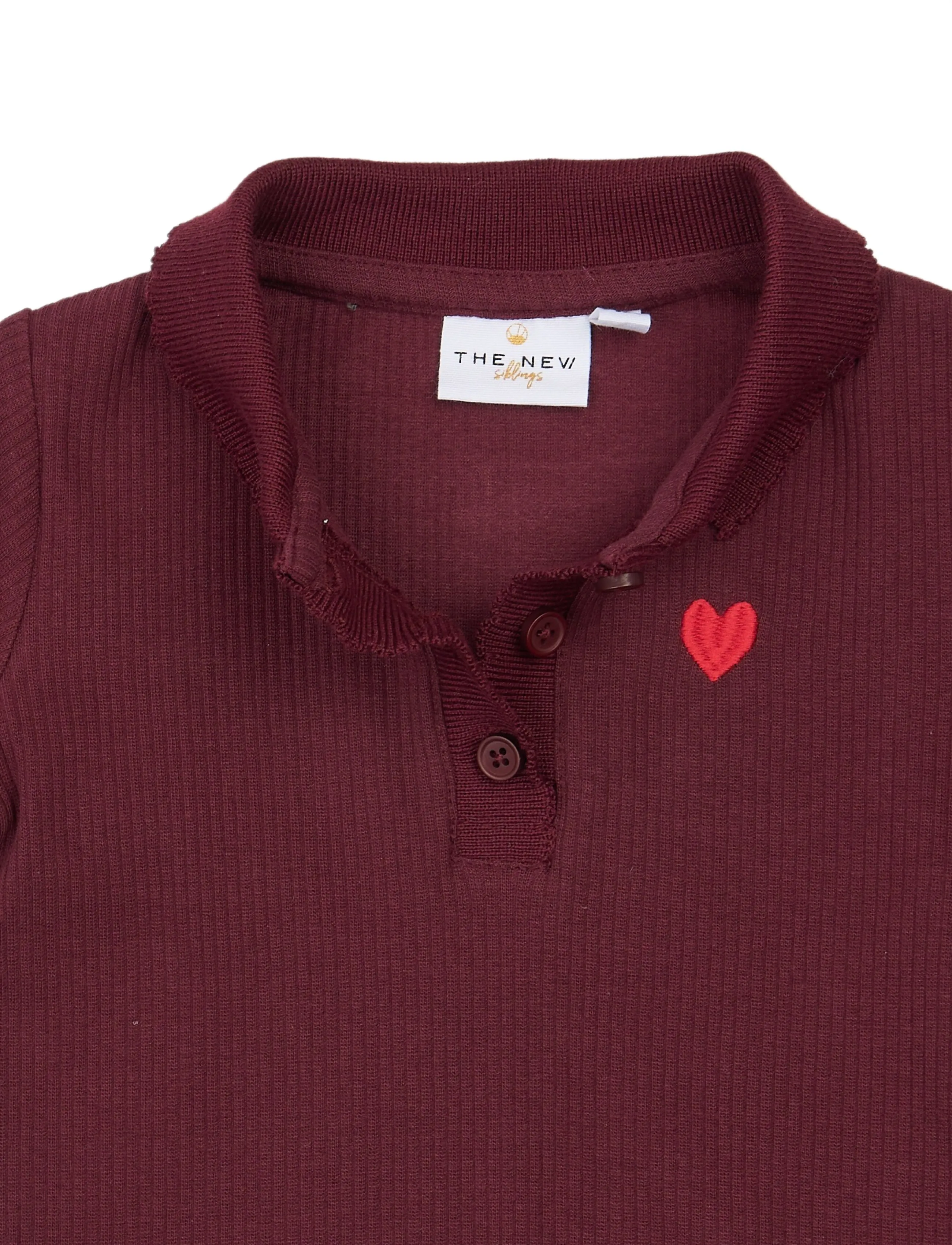 The New - TNSTVernina L_S Rib Polo - langärmelig poloshirt - burgundy tn - 4