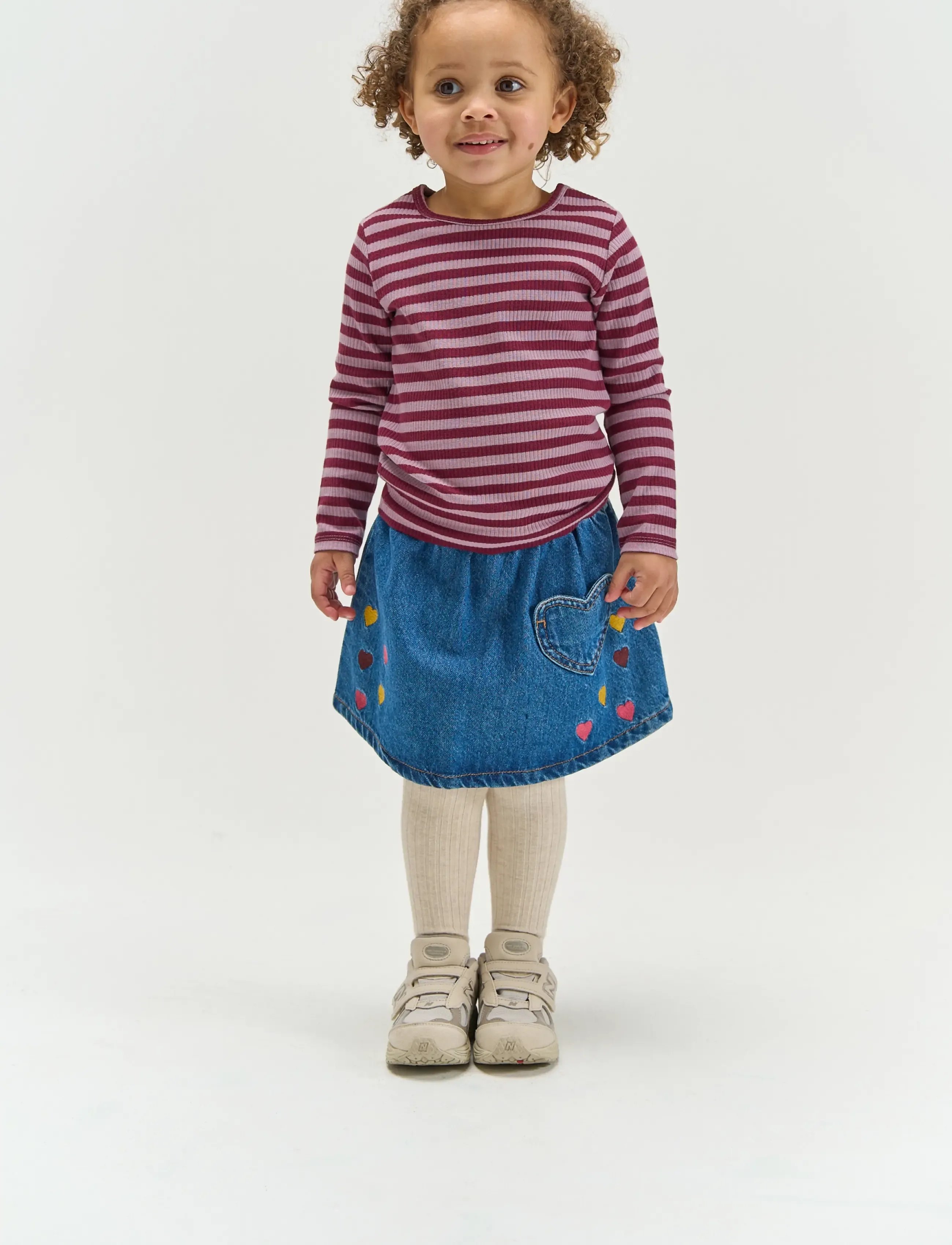 The New TNSTFro L_S Rib Tee - Toppar & T-shirts - ELDERBERRY STRIPED TN / burgundy