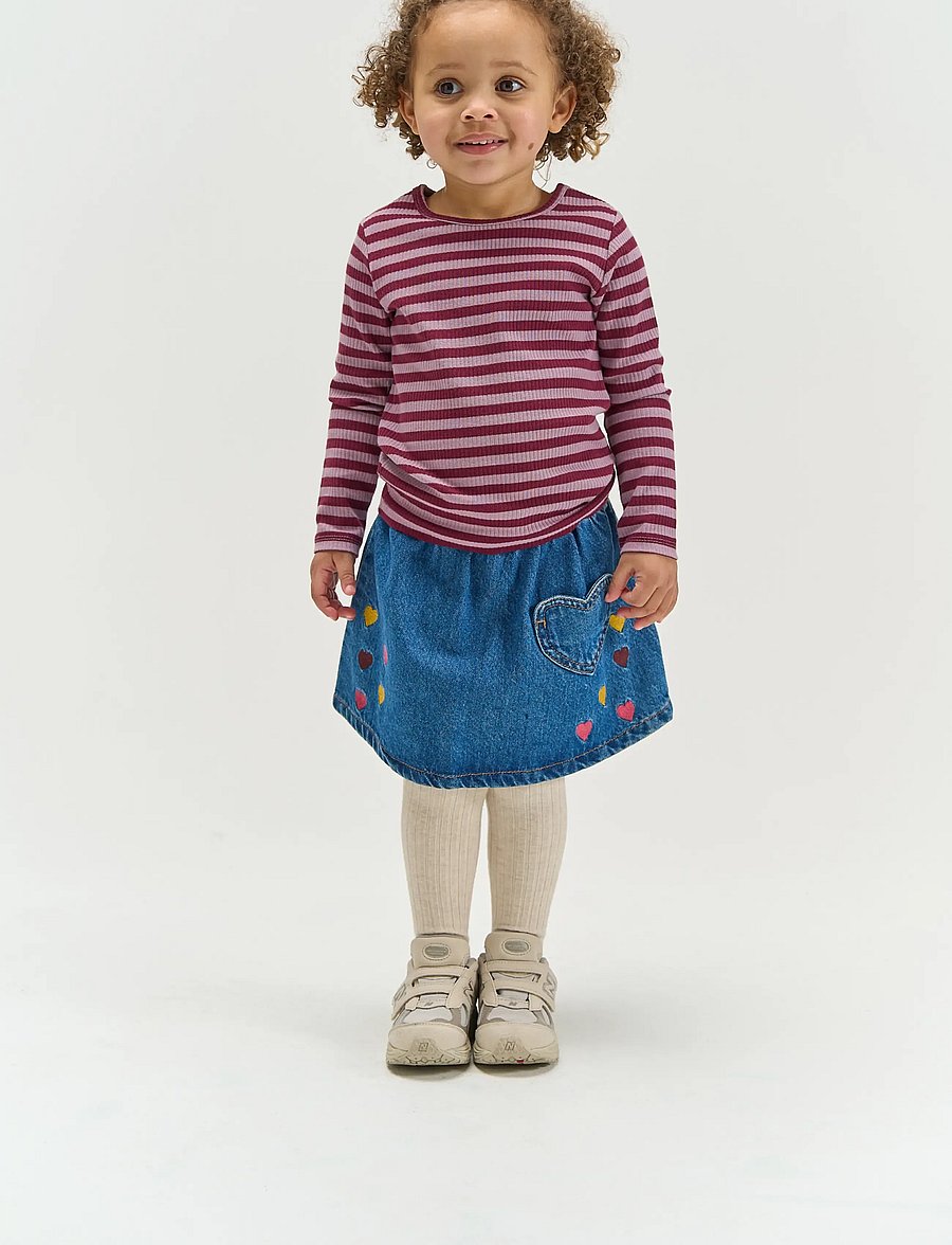 The New - TNSTFro L_S Rib Tee - långärmade t-shirts - elderberry striped tn - 0
