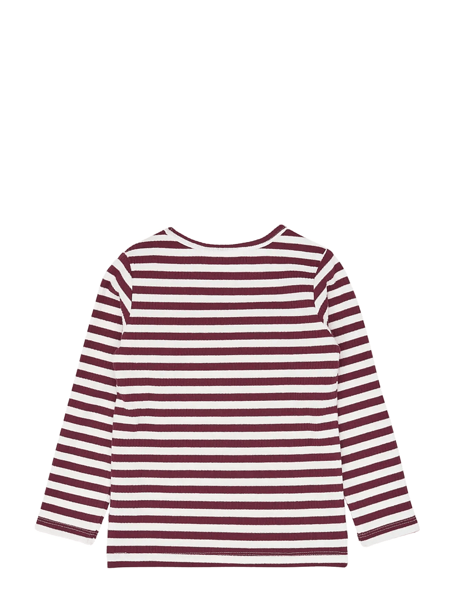 The New - TNSTFro L_S Rib Tee - långärmade t-shirts - gardenia striped - 2