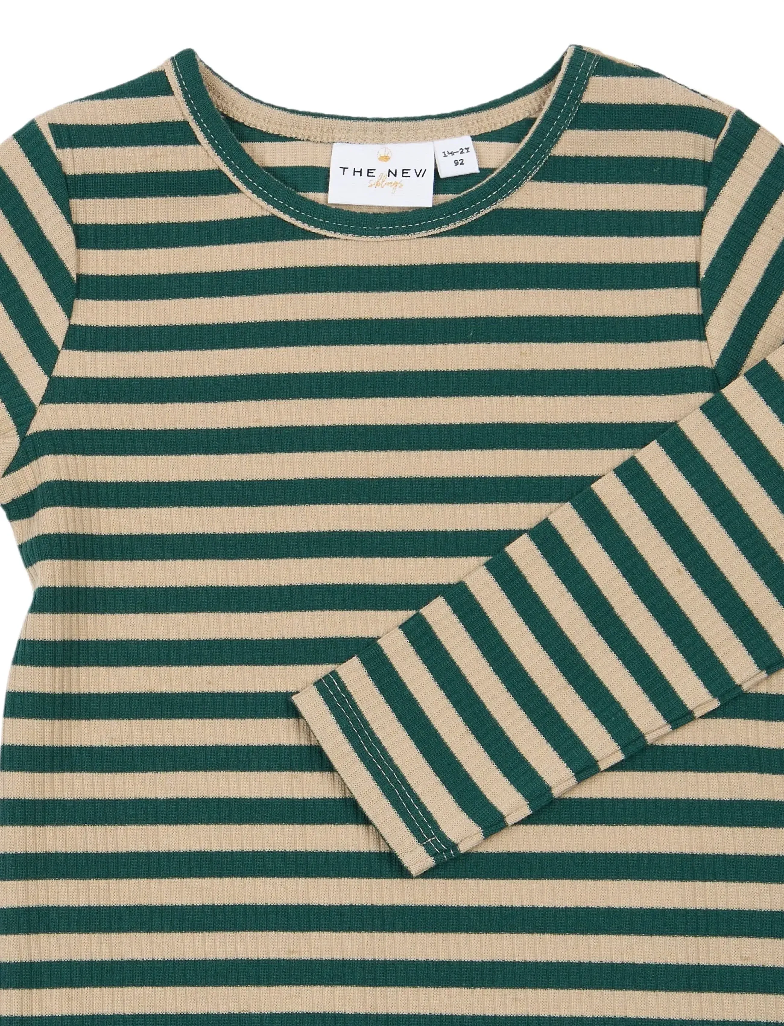 The New - TNSTFro L_S Rib Tee - höstkläder - june bug striped - 4