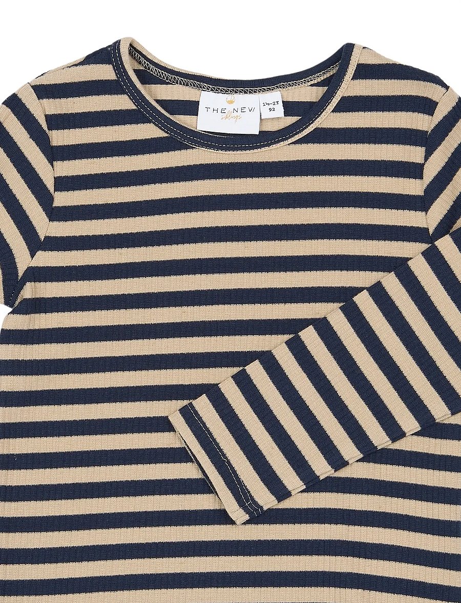 The New - TNSTFro L_S Rib Tee - pikkade varrukatega t-särgid - navy blazer striped - 3