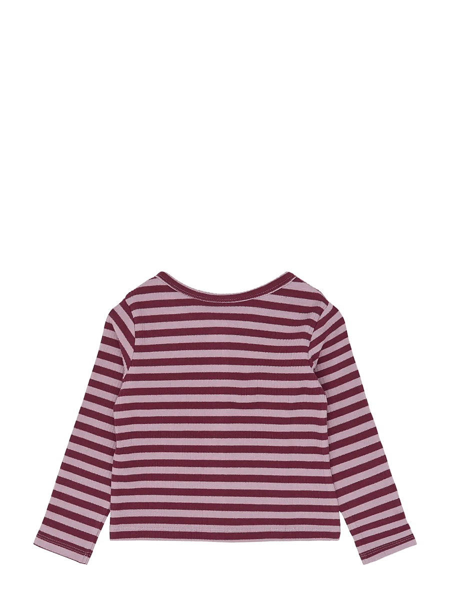 The New - TNSTFro L_S Rib Cardigan - leichte jacken - elderberry striped tn - 2