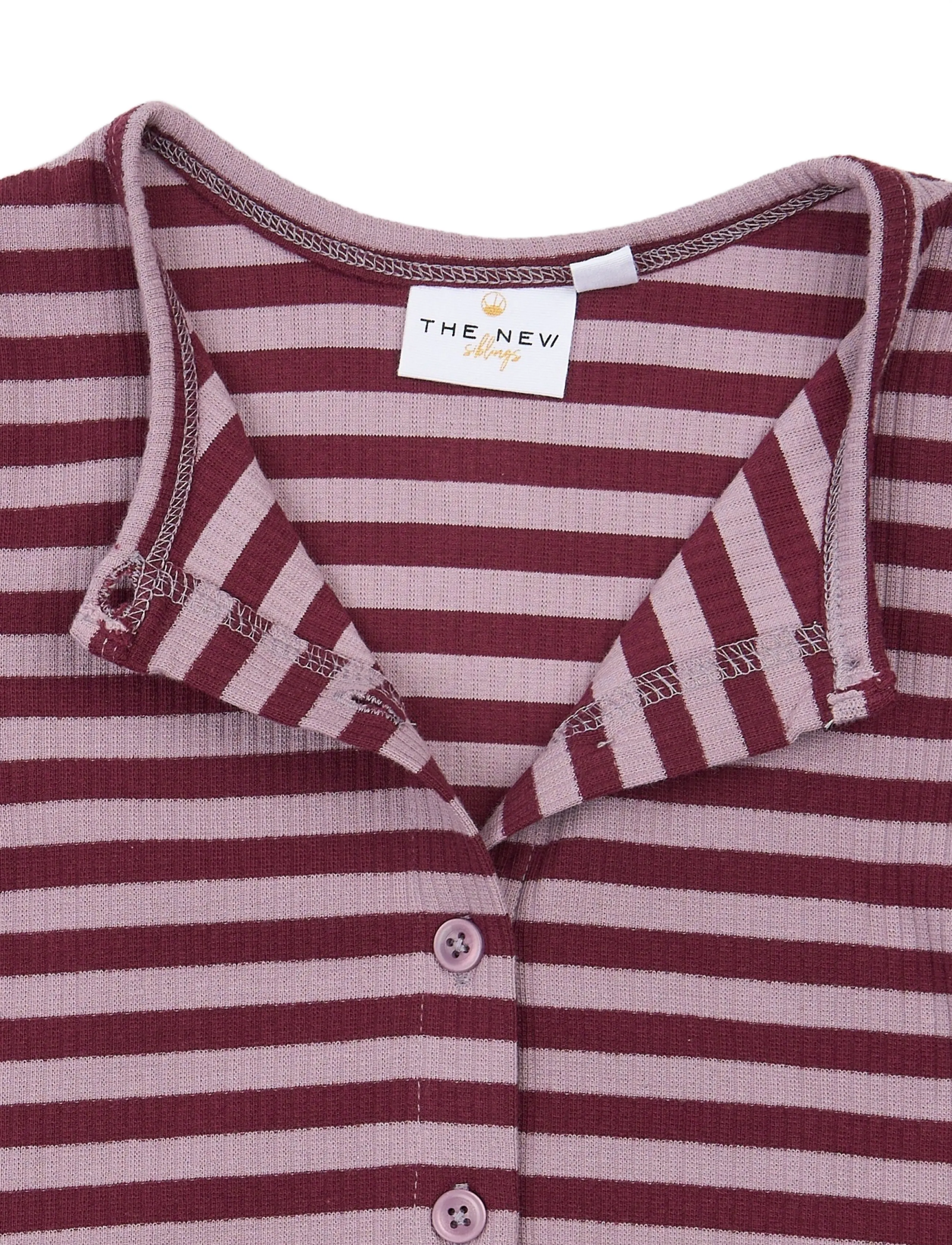 The New - TNSTFro L_S Rib Cardigan - leichte jacken - elderberry striped tn - 4