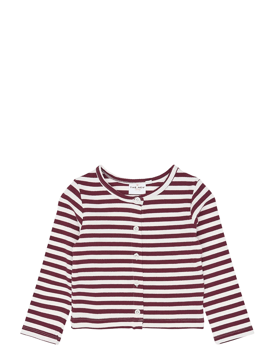 The New - TNSTFro L_S Rib Cardigan - leichte jacken - gardenia striped - 1