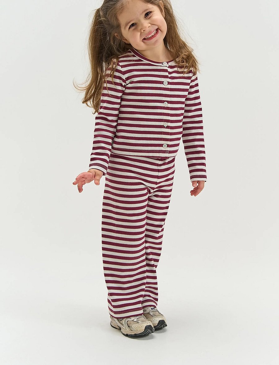 The New - TNSTFro L_S Rib Cardigan - leichte jacken - gardenia striped - 0