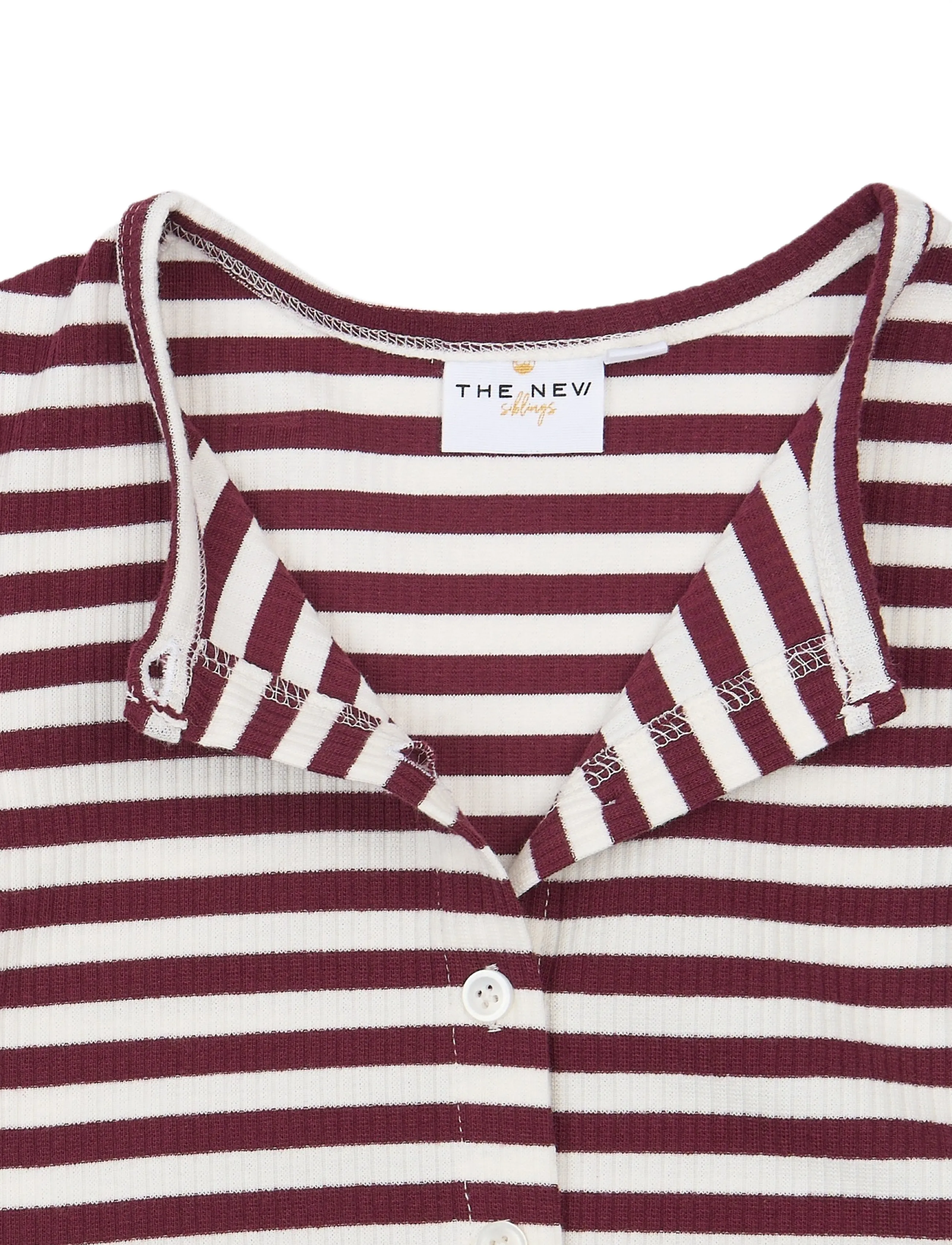 The New - TNSTFro L_S Rib Cardigan - leichte jacken - gardenia striped - 4