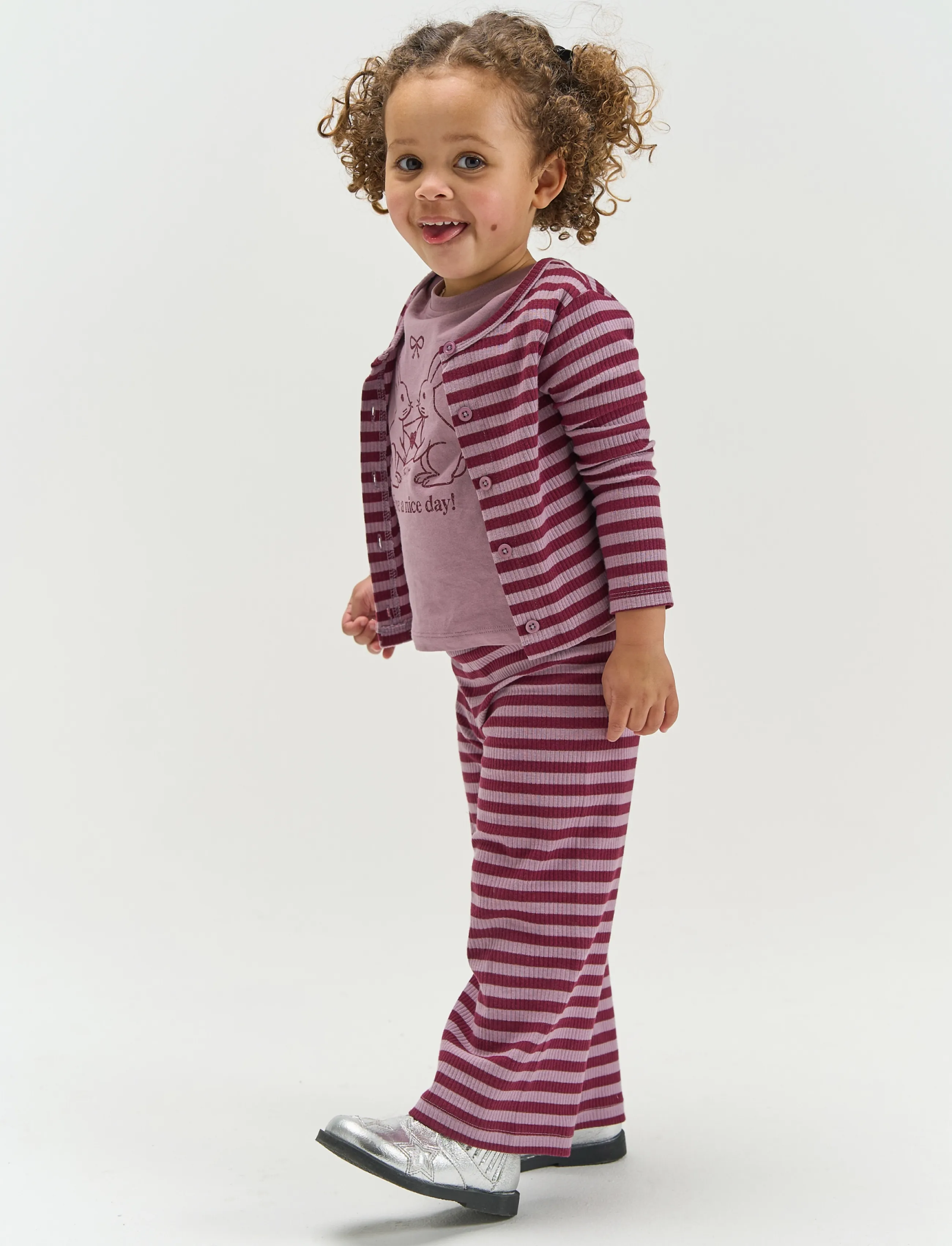 The New - TNSTFro Wide Rib Pants - elderberry striped tn - 3
