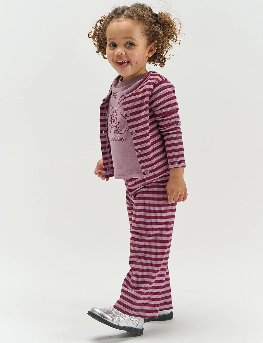The New - TNSTFro Wide Rib Pants - elderberry striped tn - 3