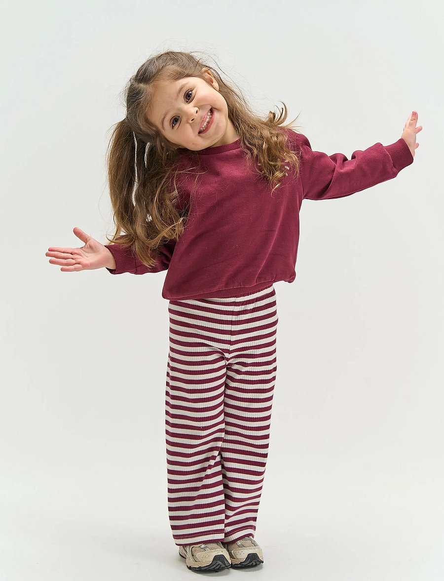 The New - TNSTFro Wide Rib Pants - gardenia striped - 0