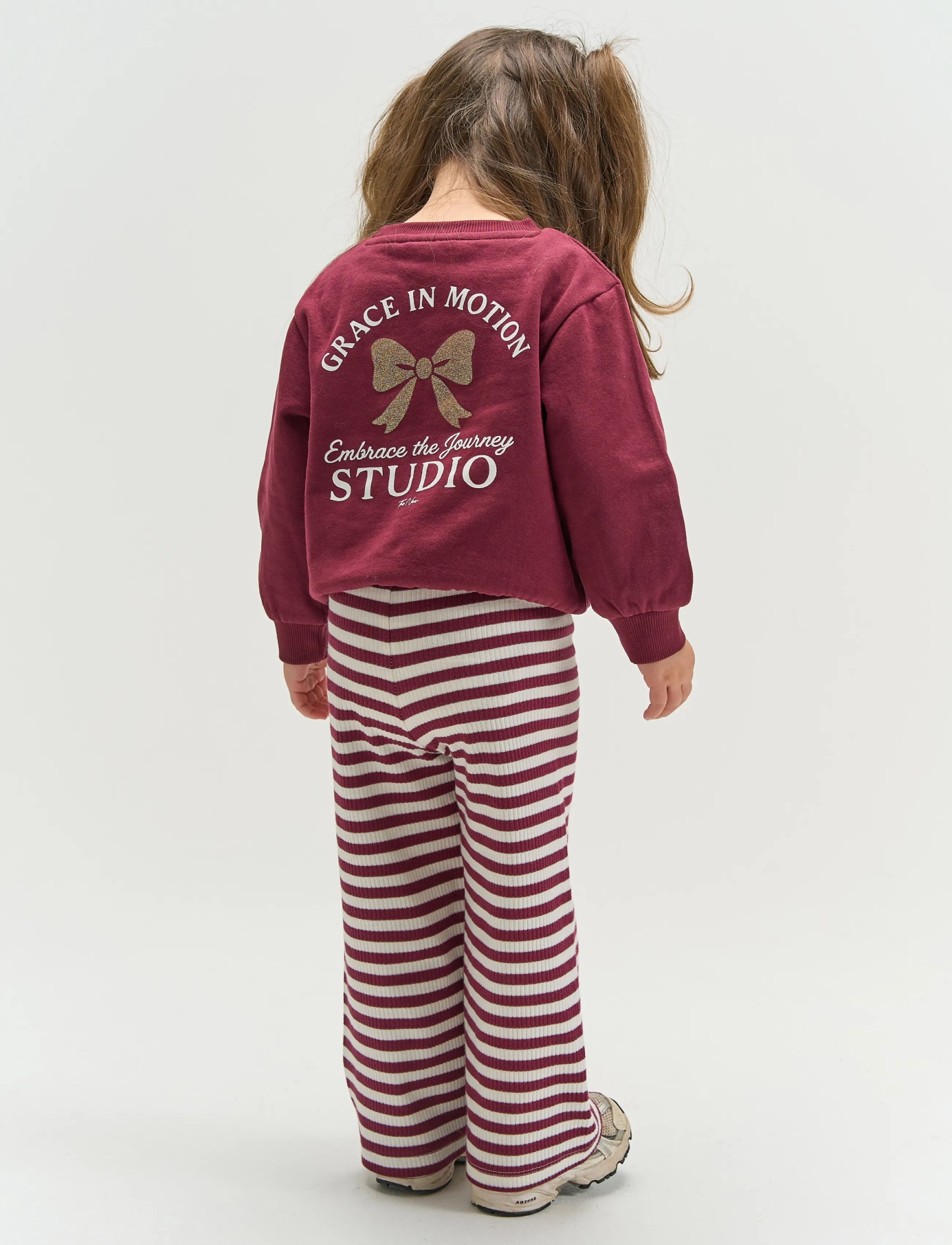 The New - TNSTFro Wide Rib Pants - gardenia striped - 3