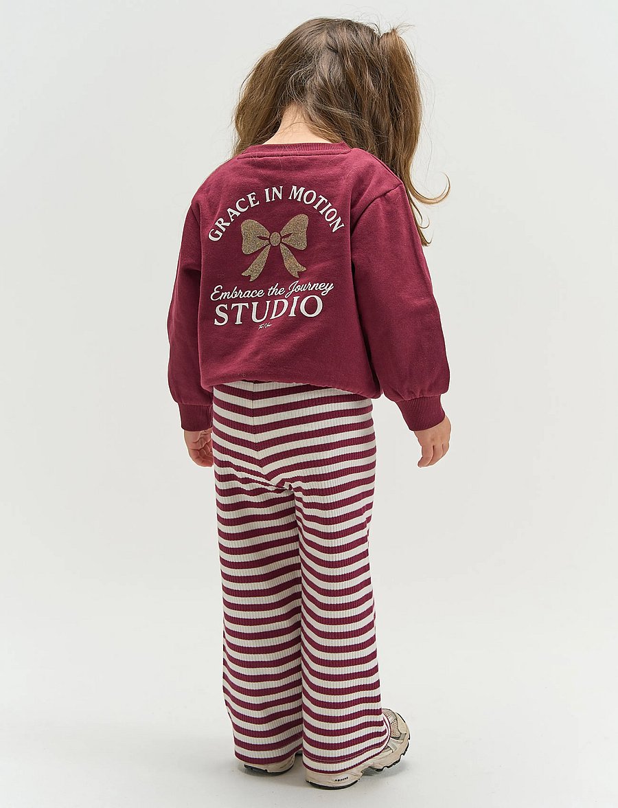 The New - TNSTFro Wide Rib Pants - gardenia striped - 3