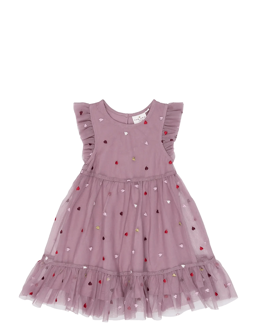 The New - TNSTVadia S_L Mesh Dress - Ærmeløse babykjoler - elderberry emb tn - 1