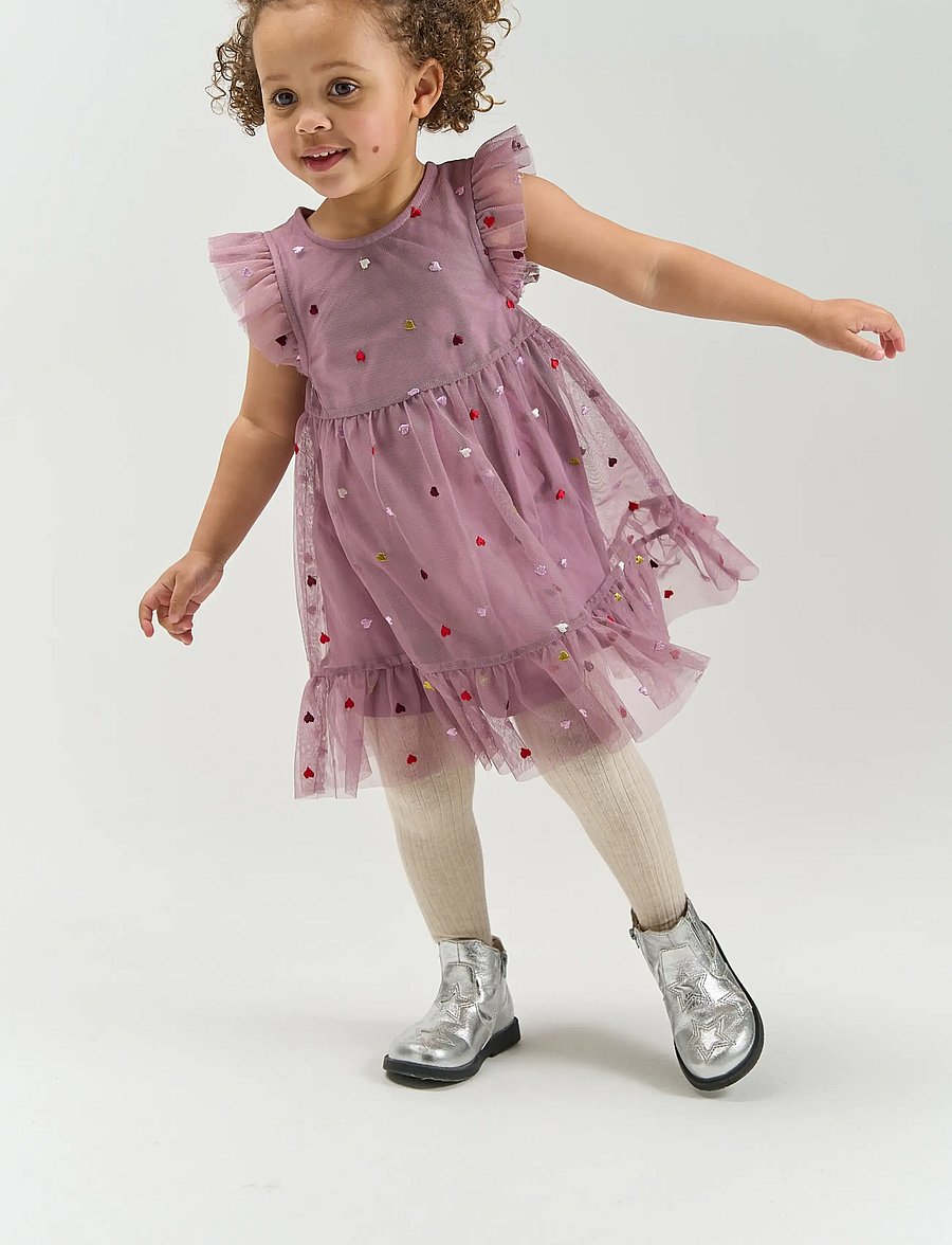 The New - TNSTVadia S_L Mesh Dress - Ærmeløse babykjoler - elderberry emb tn - 3
