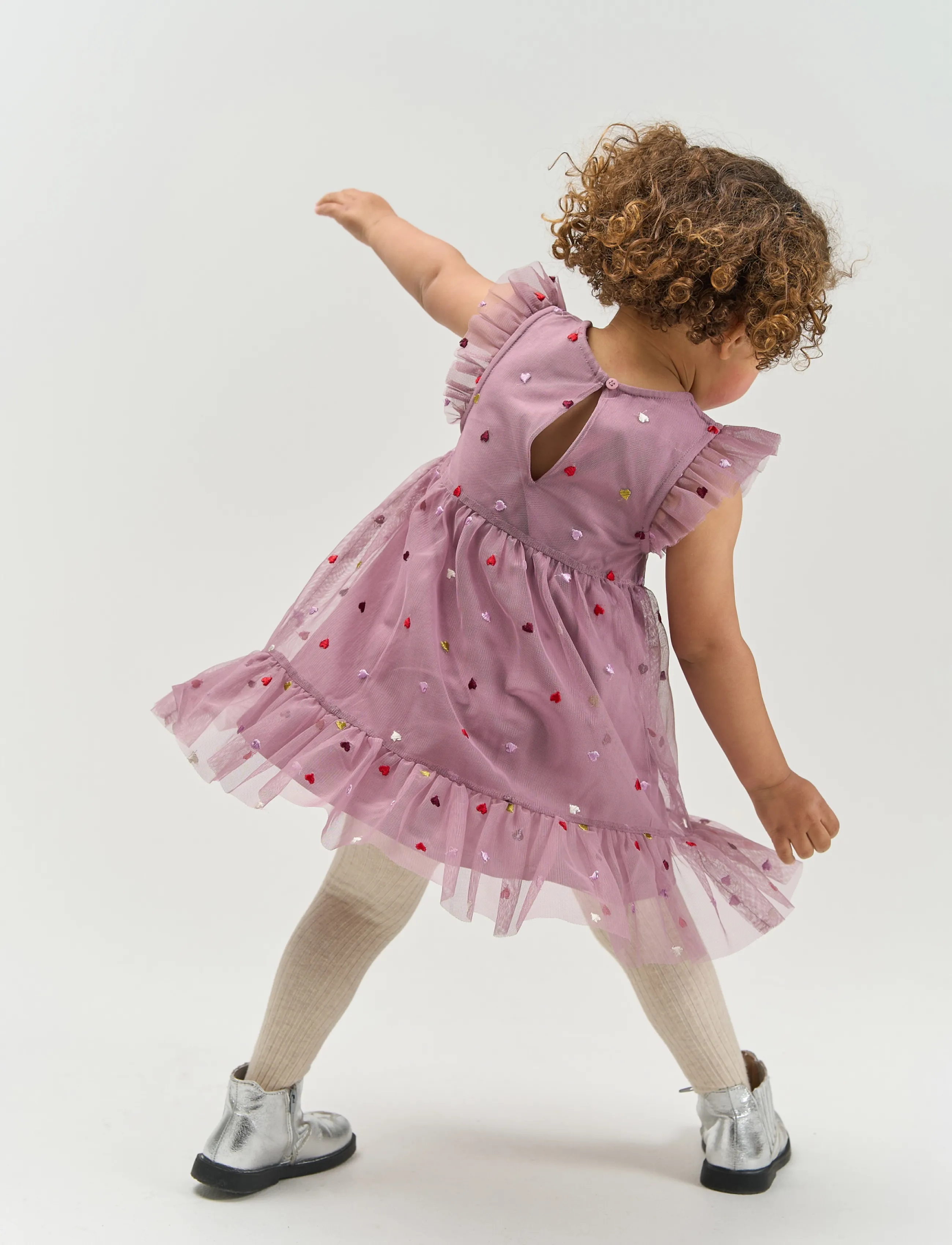 The New - TNSTVadia S_L Mesh Dress - Ærmeløse babykjoler - elderberry emb tn - 4